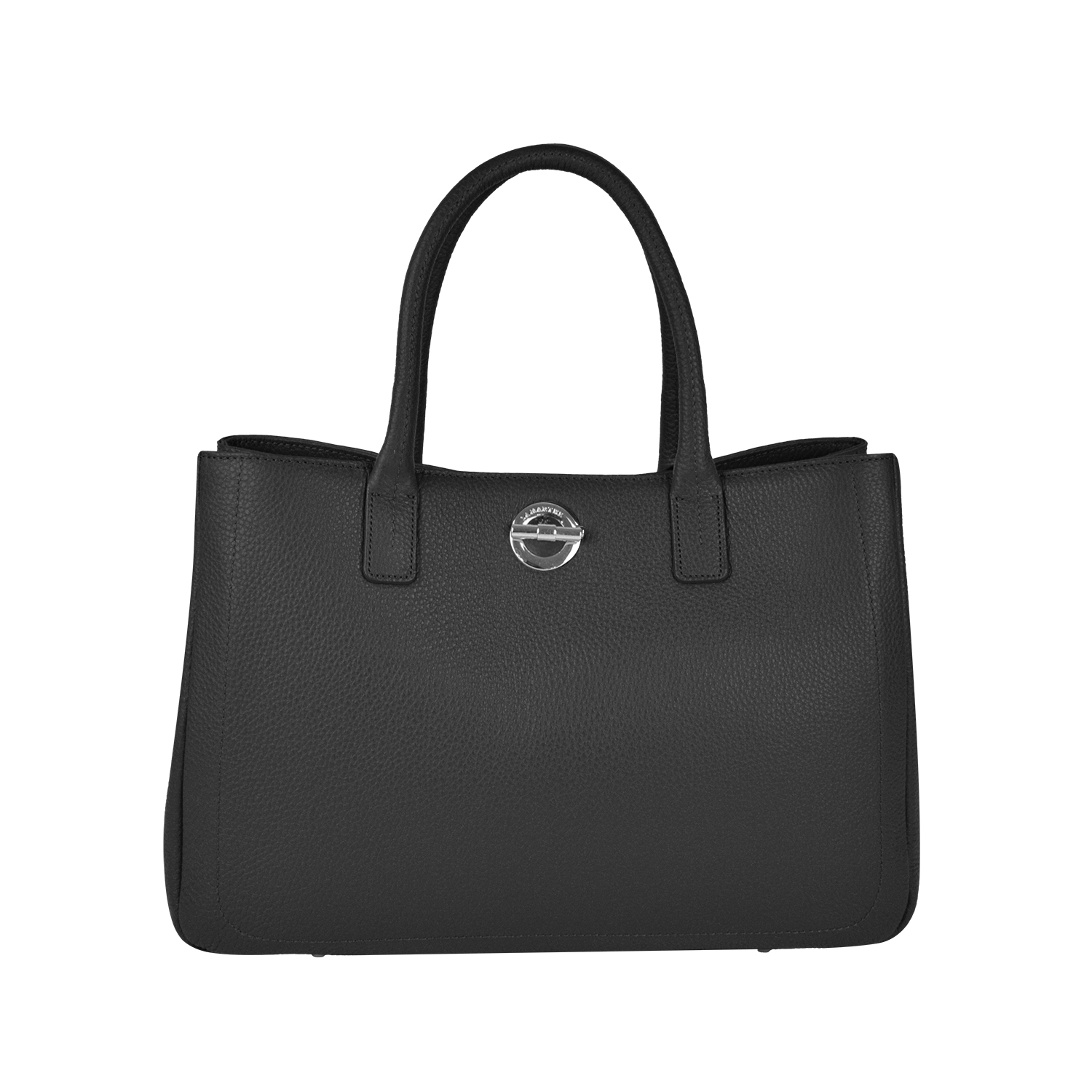Lamarthe Paris Handtasche Schwarz Vollleder