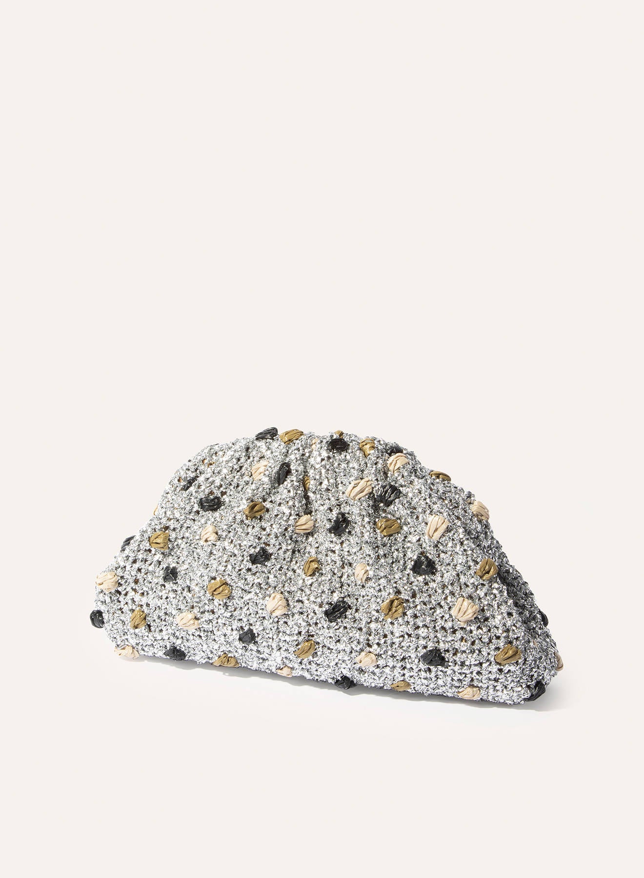 Maria la Rosa Candy Peanuts Clutch Silber Punkte