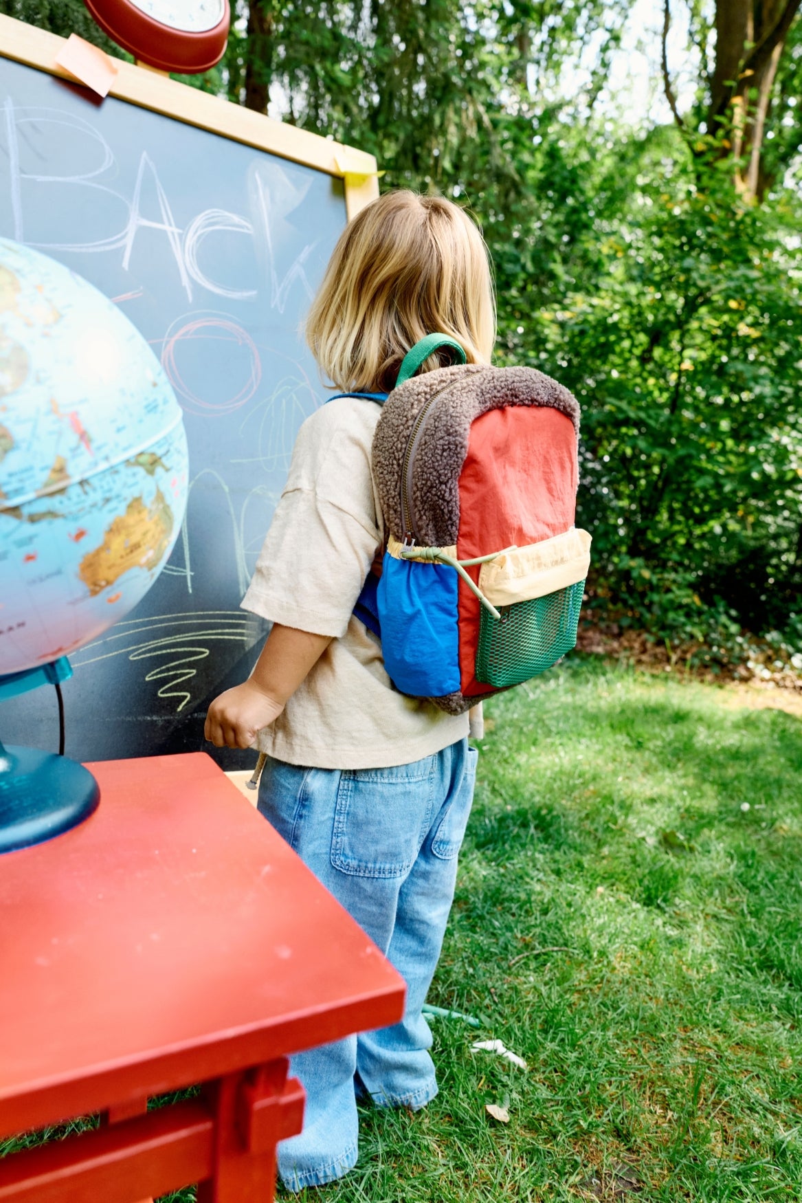 Studio Noos Patchwork Midi Backpack Rucksack Fiery Red Kinder