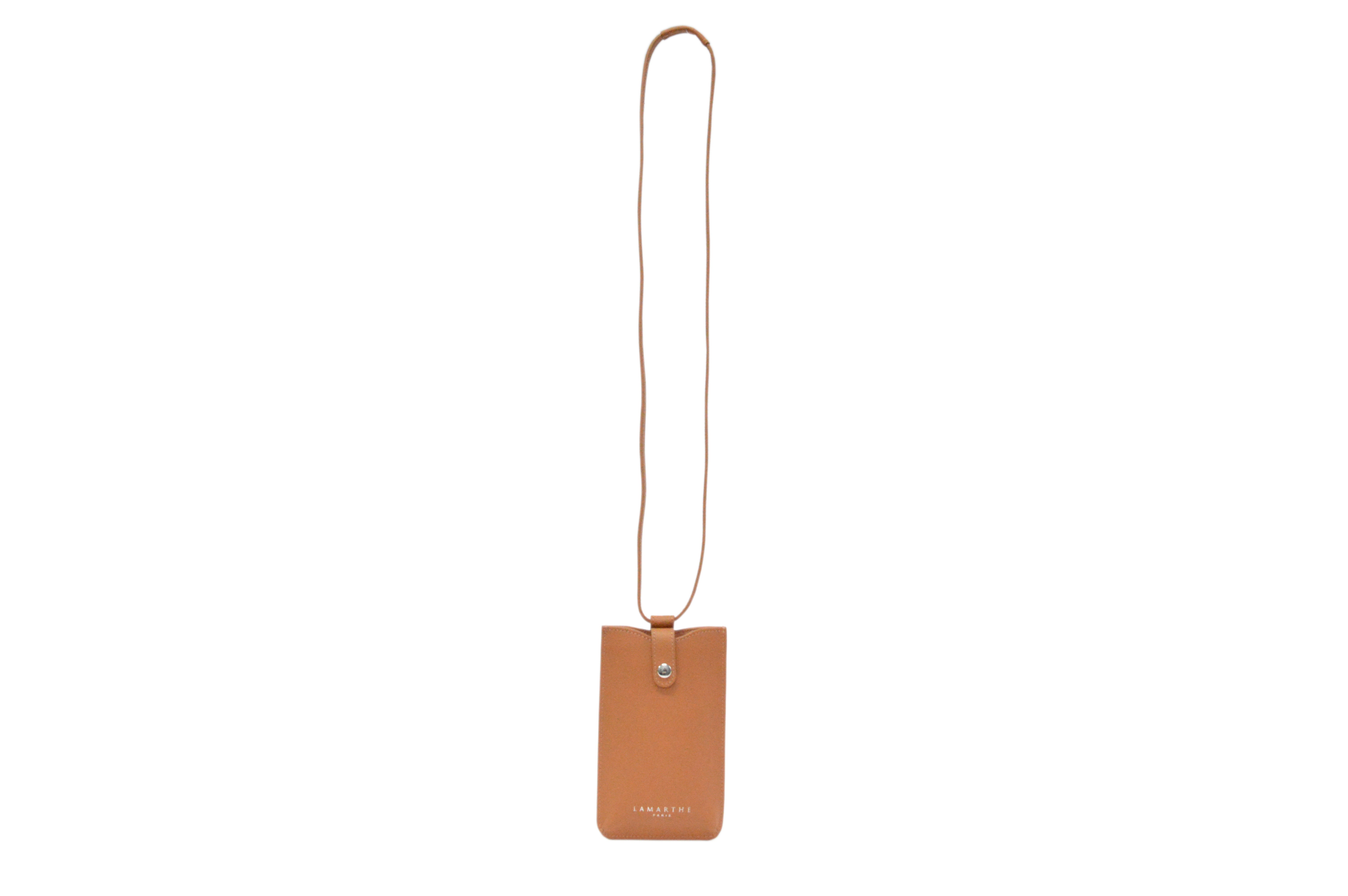 Lamarthe Ambre Handytasche Camel Rindsleder