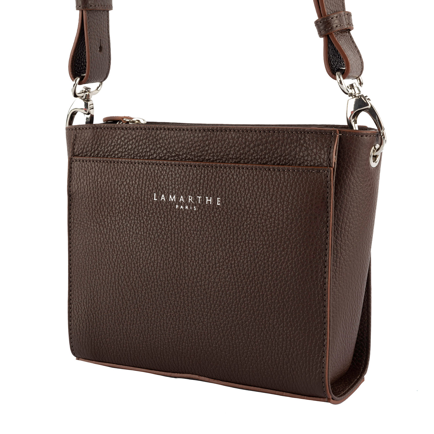 Lamarthe Fidèle Umhängetasche Braun Vollleder