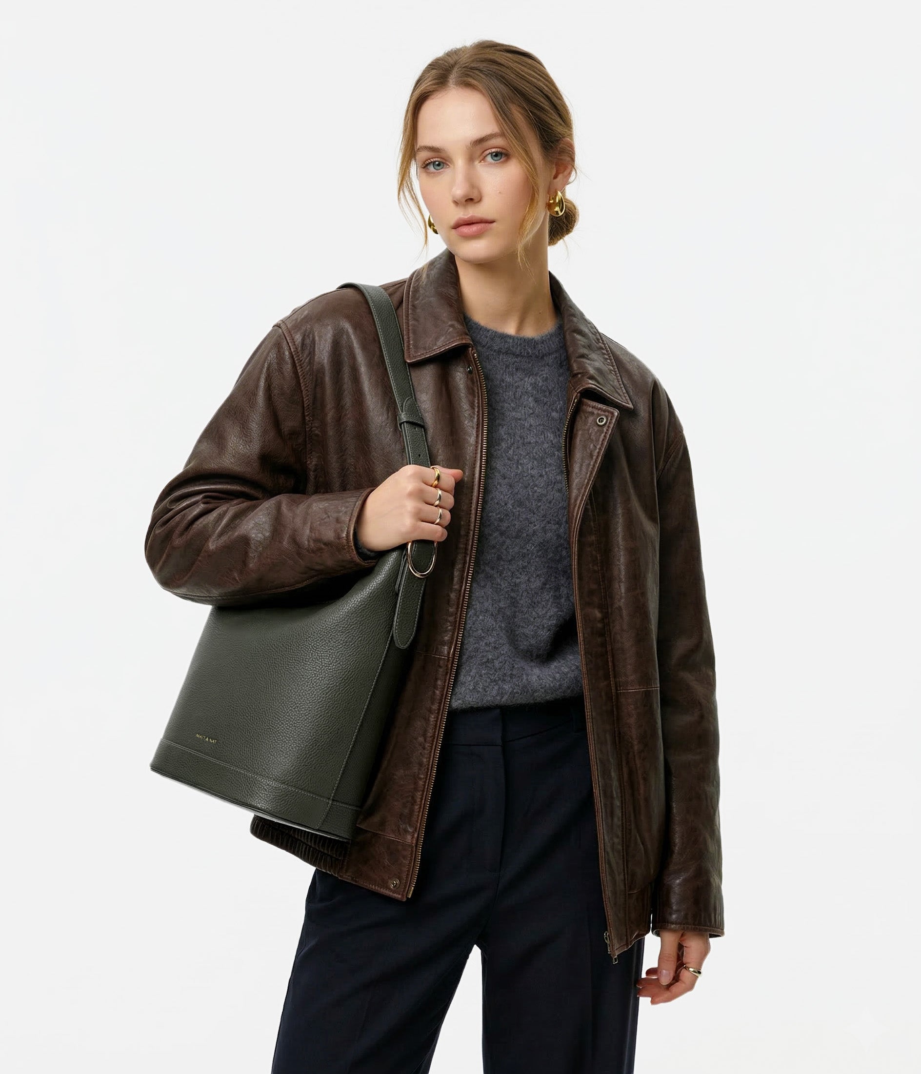 Matt & Nat Jesa Grain Hobo Bag Rosemary vegan