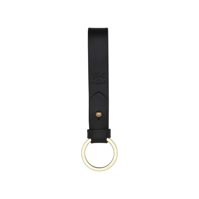 Il Bisonte Schlüsselanhänger schwarz Leder