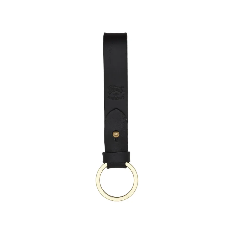 Il Bisonte Schlüsselanhänger schwarz Leder