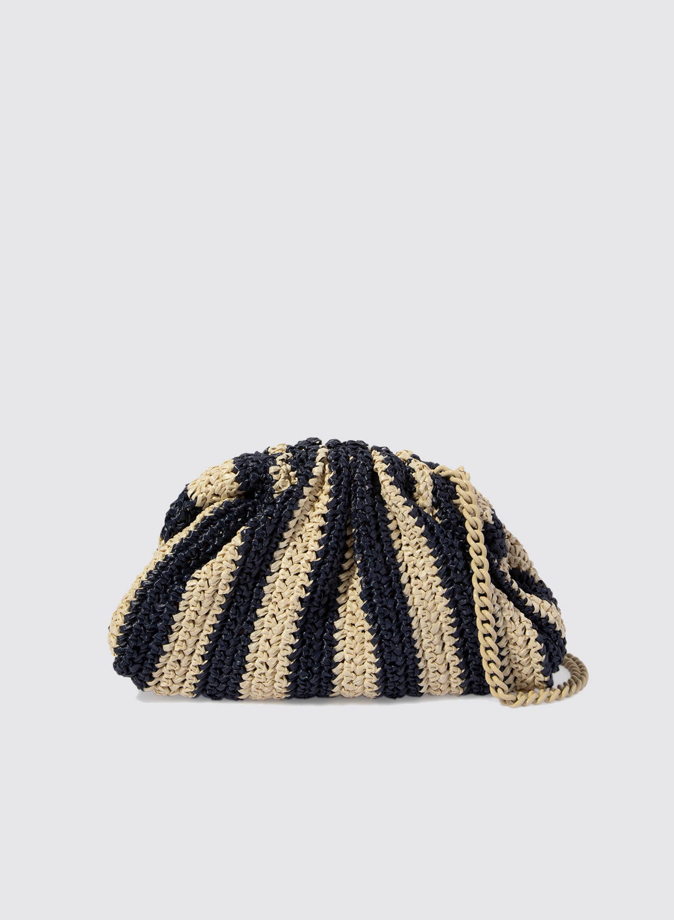 Maria la Rosa Game Crochet Clutch Schwarz Rafia