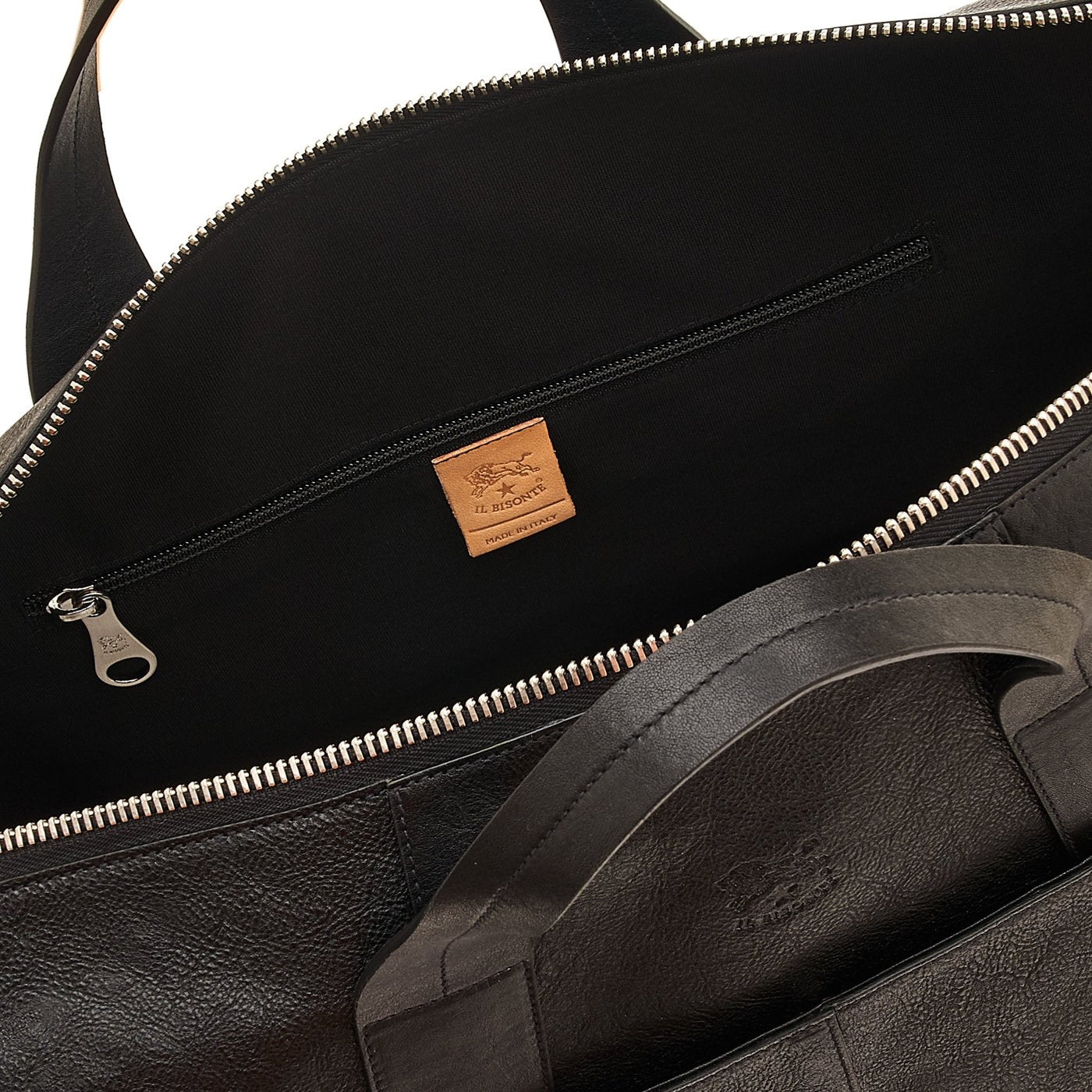 Il Bisonte Galileo Reisetasche Schwarz Vollleder