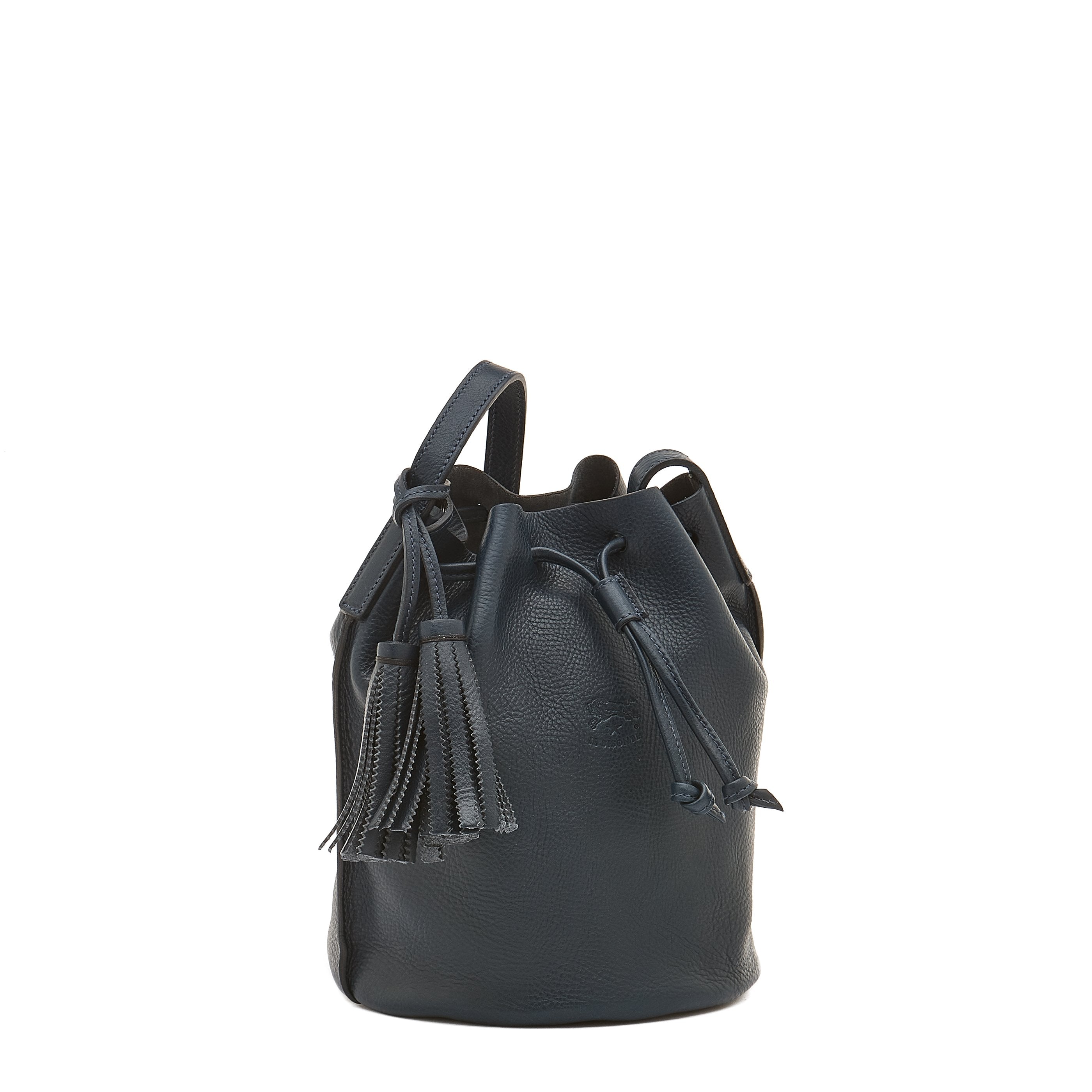 Il Bisonte Silvia Beuteltasche Blau Vollleder