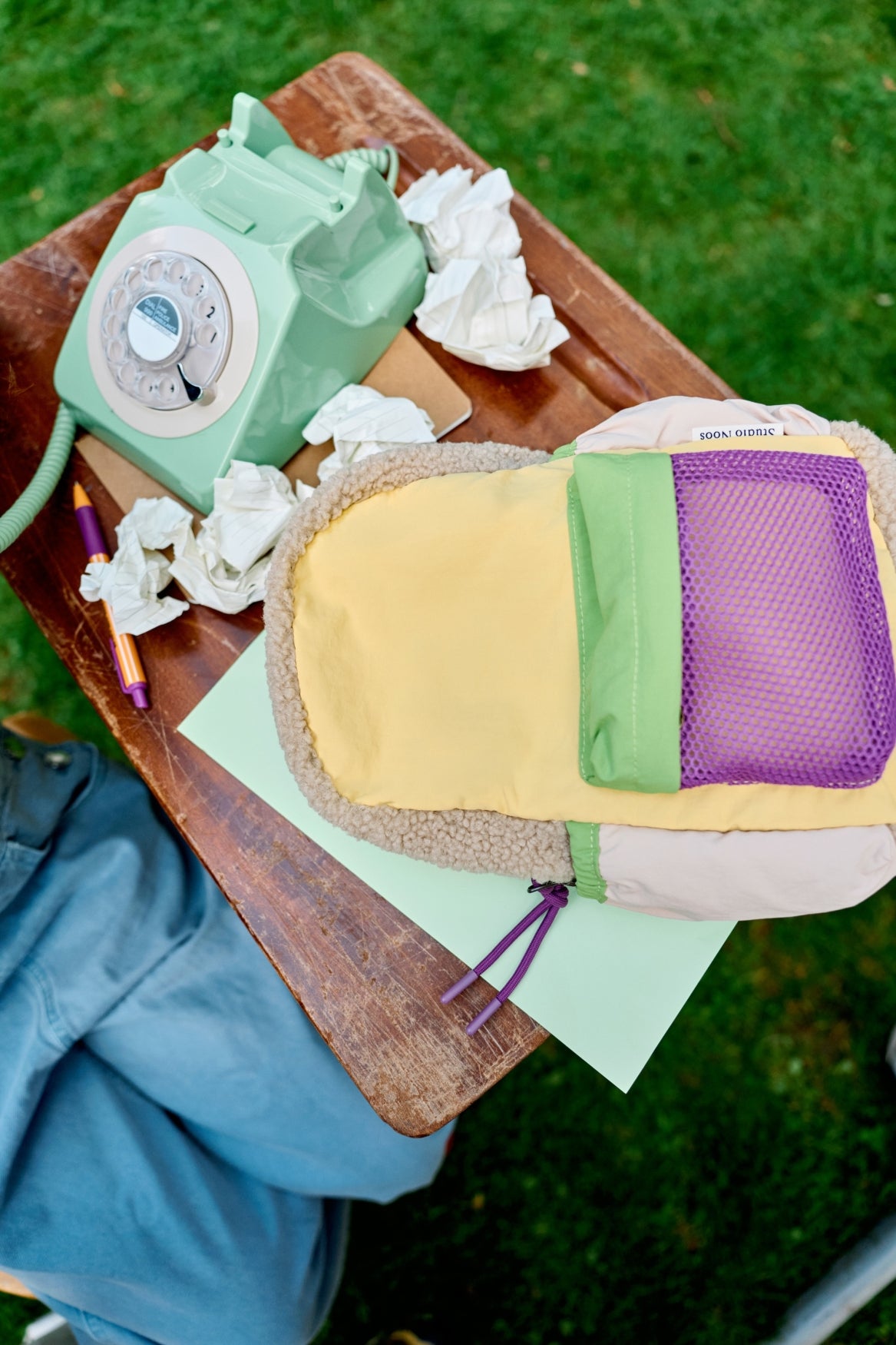 Studio Noos Patchwork Mini Rucksack Butter Yellow für Kinder