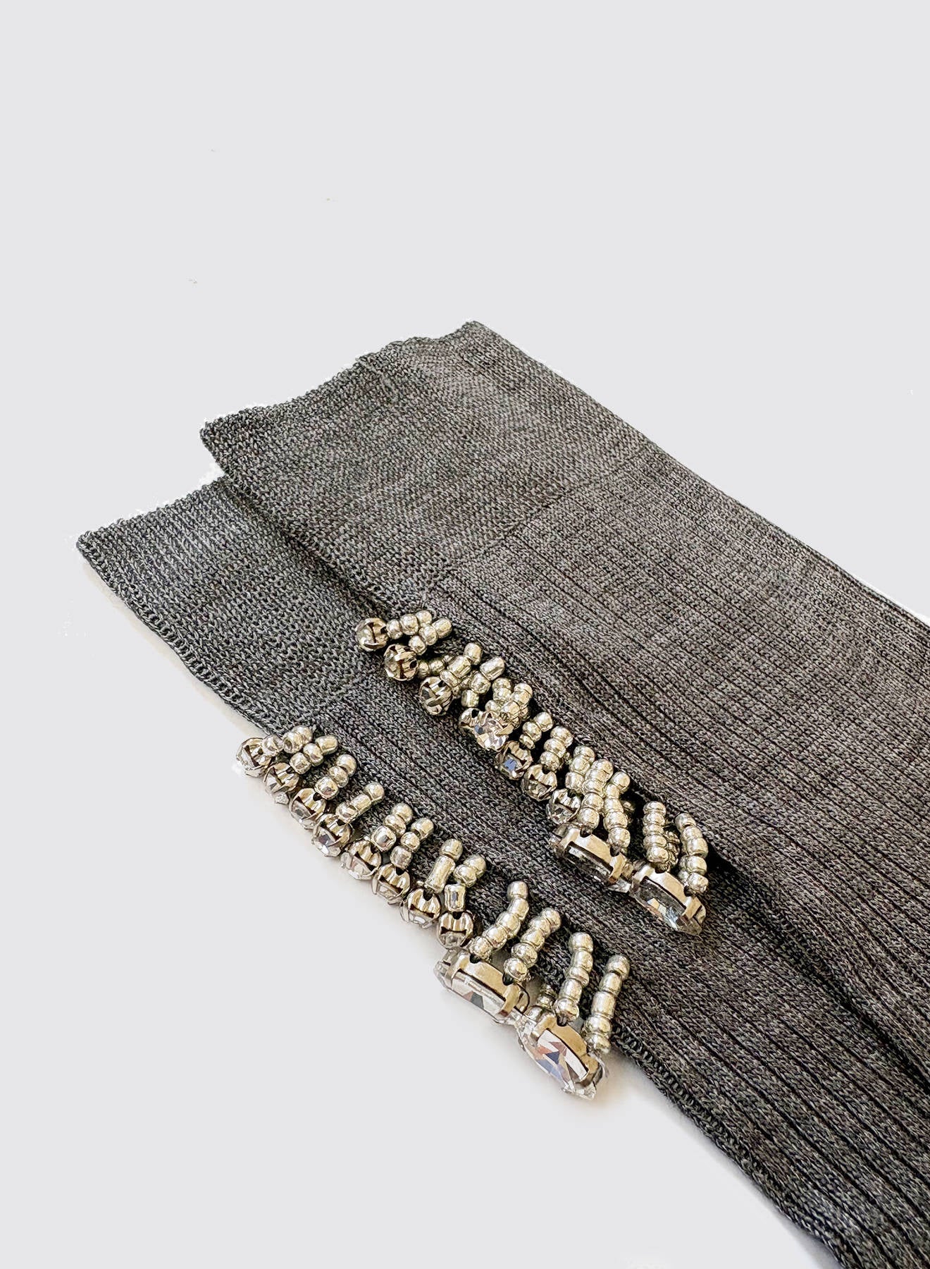 Maria la Rosa Marrakech Socken Dark Grey Seide Schmuck