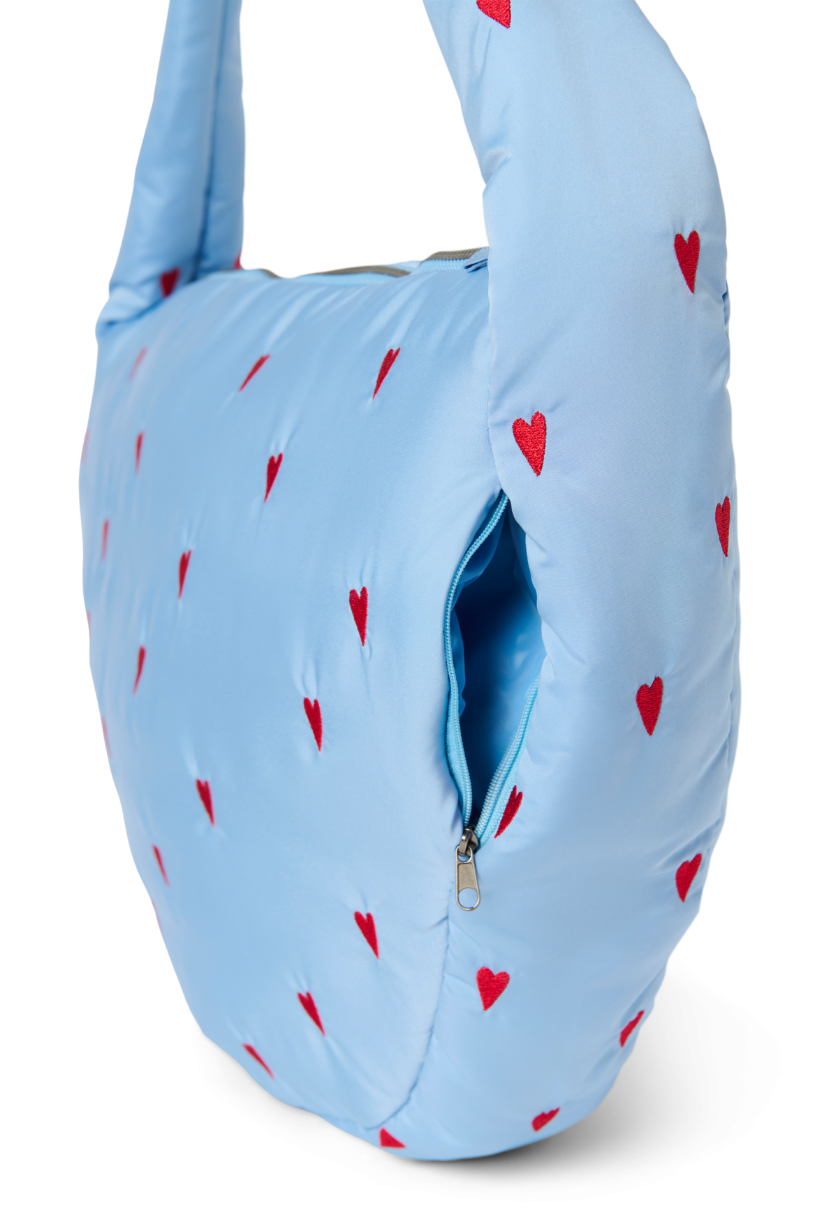 Studio Noos Puffy Cross Body Bag Umhängetasche Light Blue Hearts