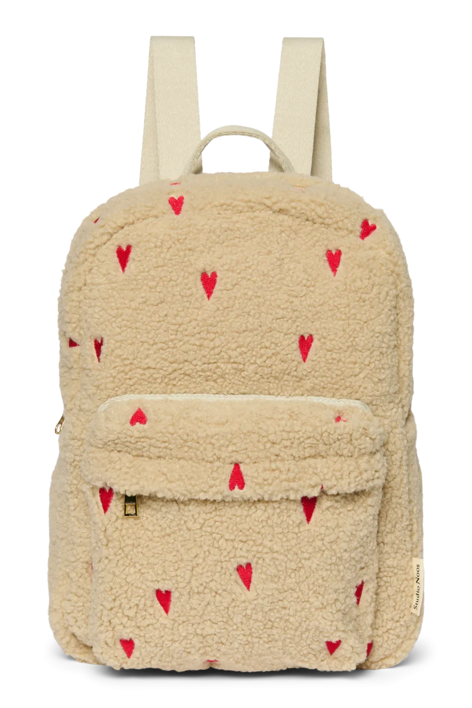 Studio Noos Teddy Midi Rucksack Ecru Hearts Kinder 6+