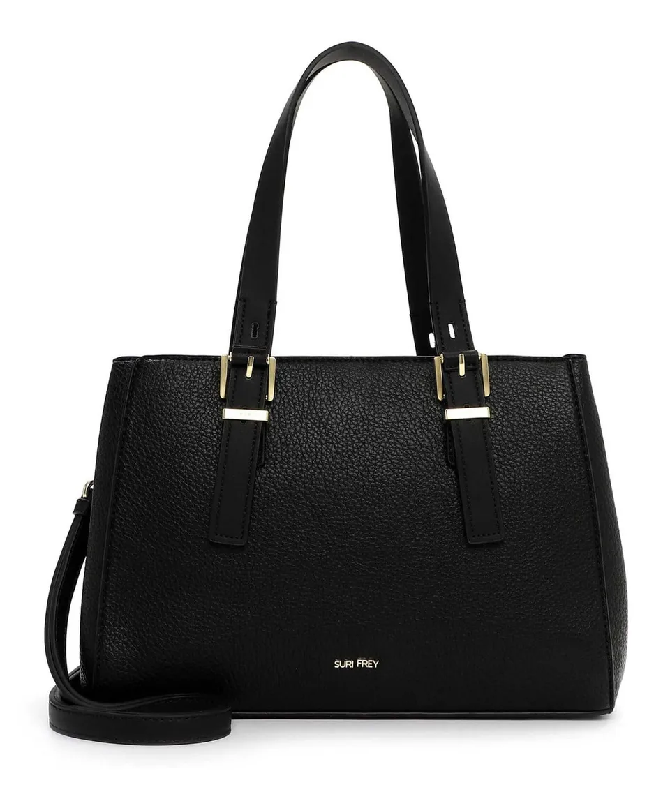 SURI FREY SFY Maggy Cityshopper L Shopper Schwarz genarbt