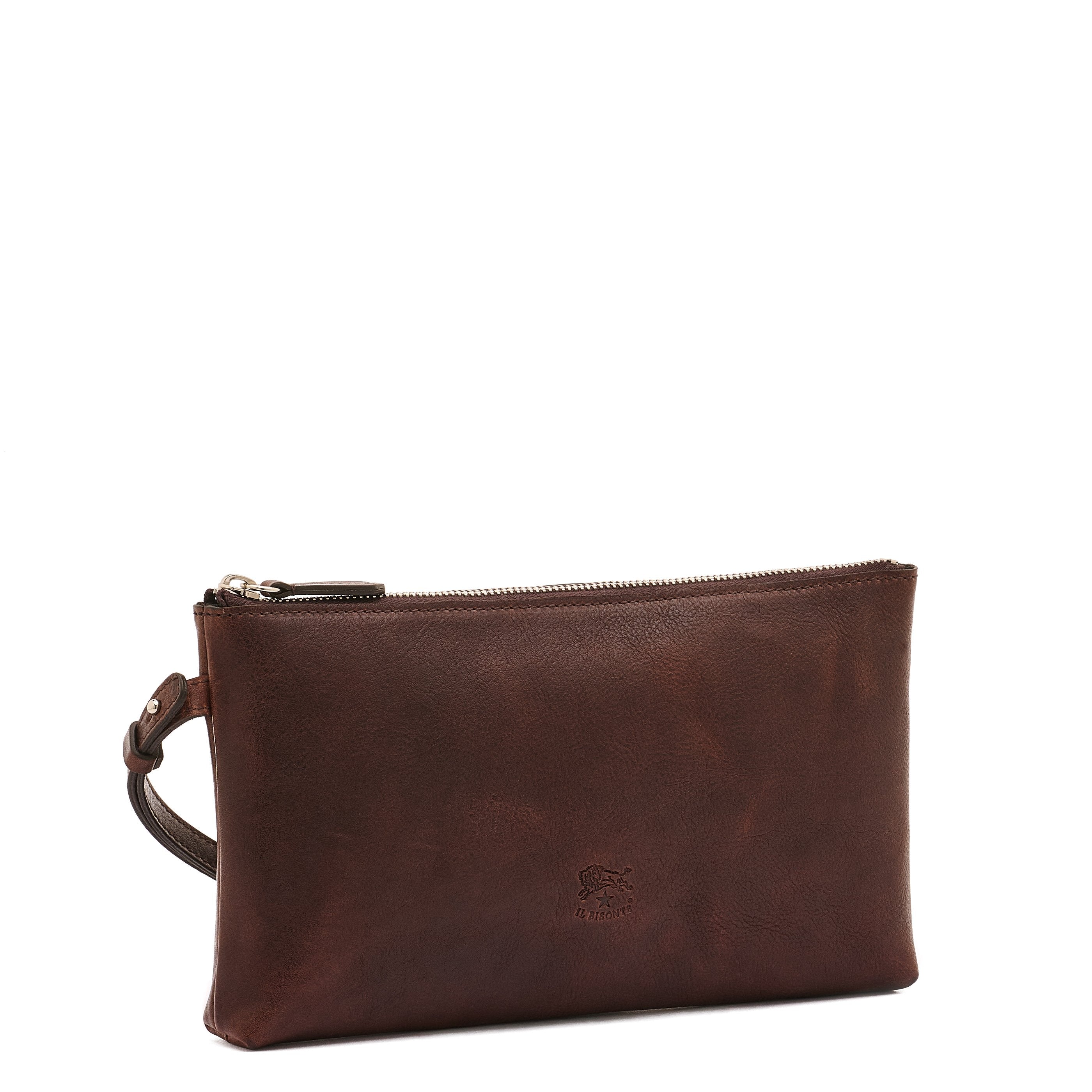 Il Bisonte Oriuolo Herrenclutch Caffè Vollleder