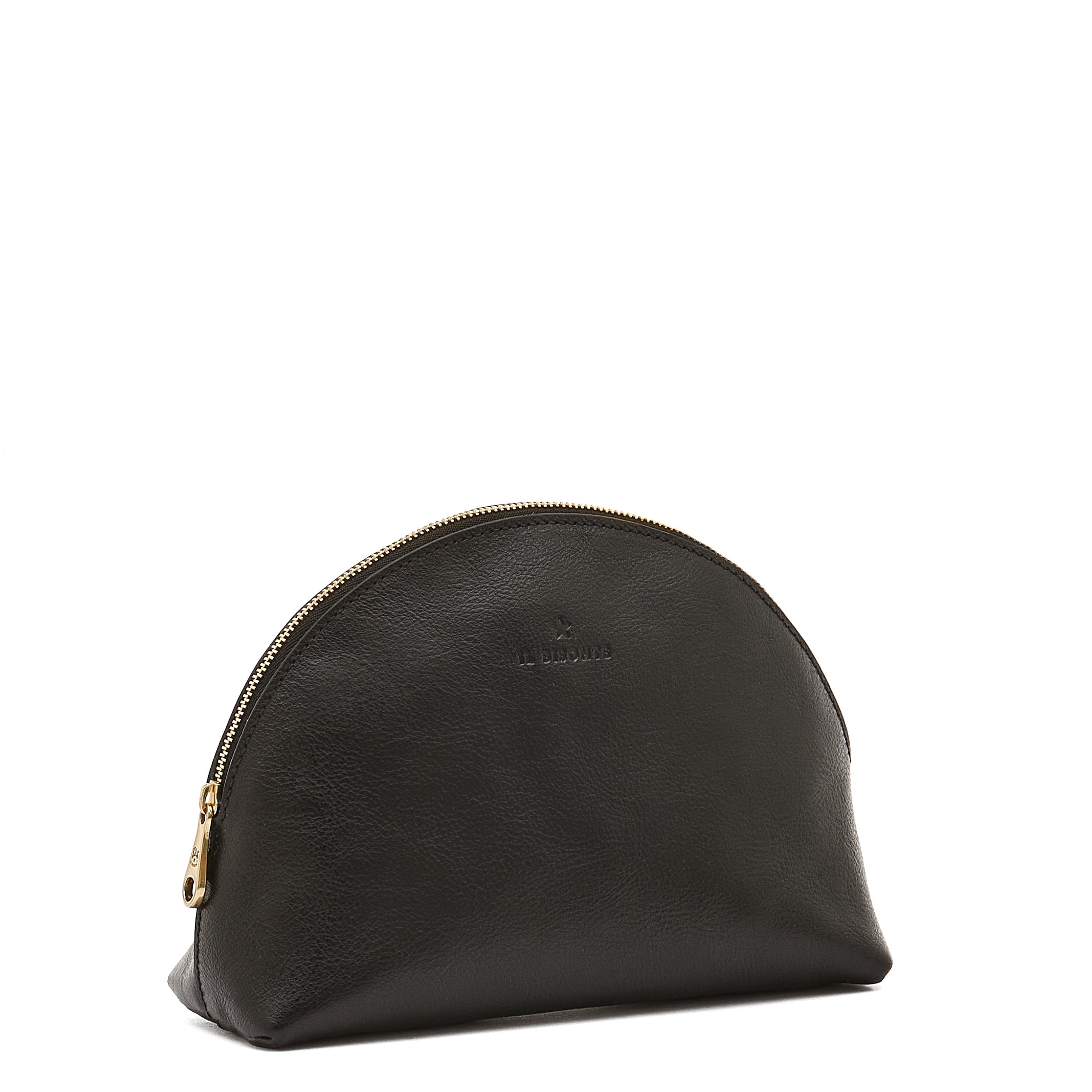 Il Bisonte Bigallo Pouch Clutch schwarz Vollleder
