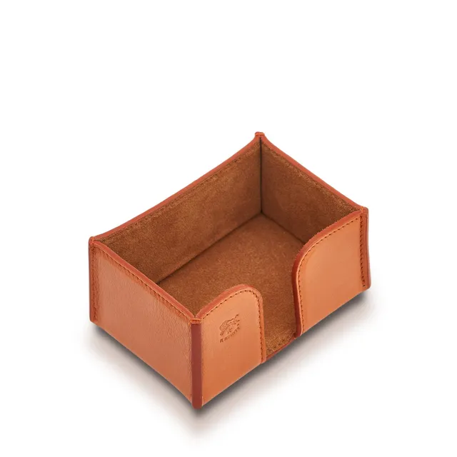 Il Bisonte Visitenkartenhalter Schreibtisch Caramel Leder