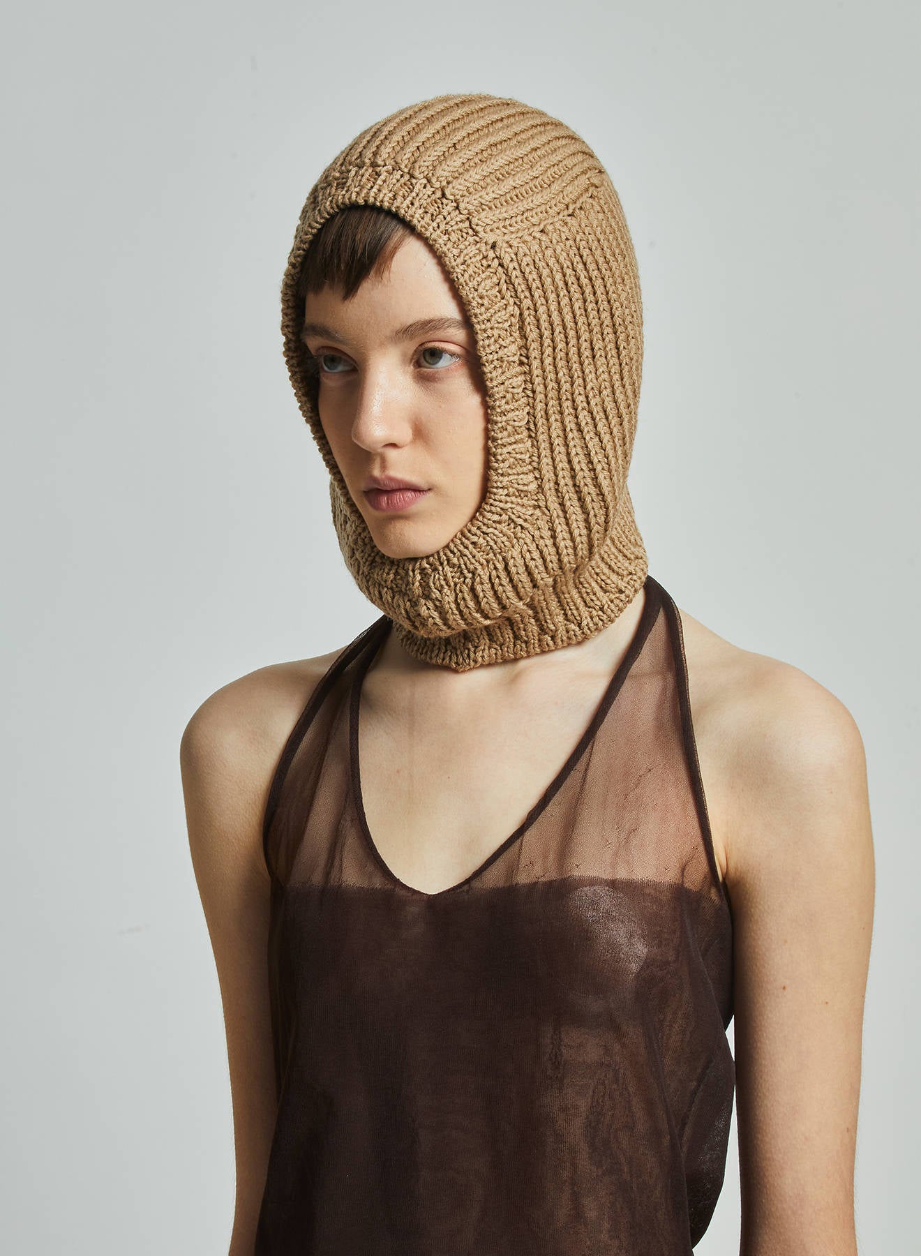 Maria la Rosa Lina Balaclava Smaragd Wolle