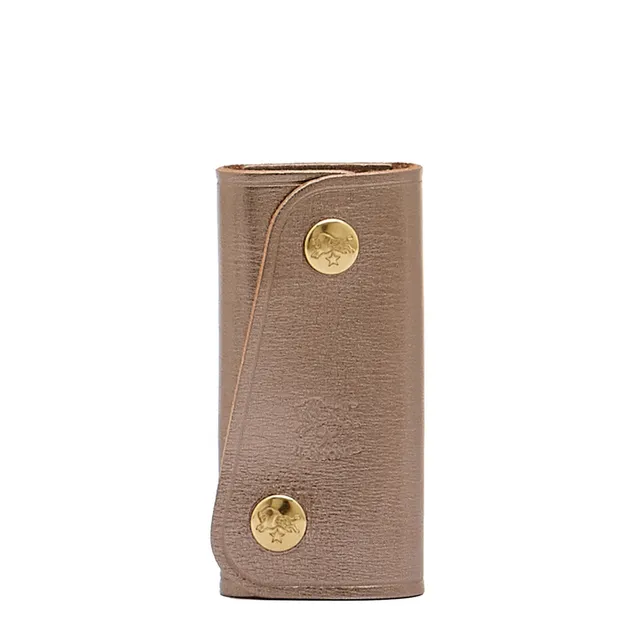 Il Bisonte Schlüsselanhänger Vollleder Bronze Metallic