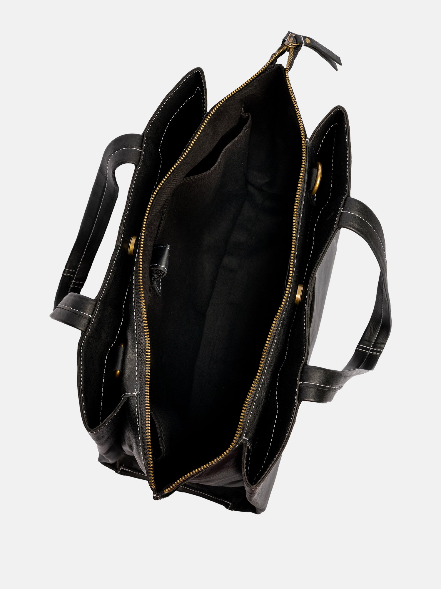 RE:DESIGNED Eliana Arbeitstasche Schwarz Vollleder