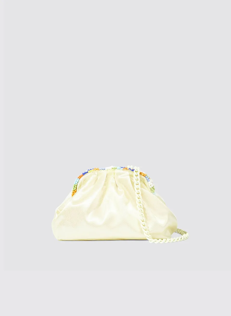 Maria la Rosa Ballet Mini Bag Baby Yellow Satin Clutch