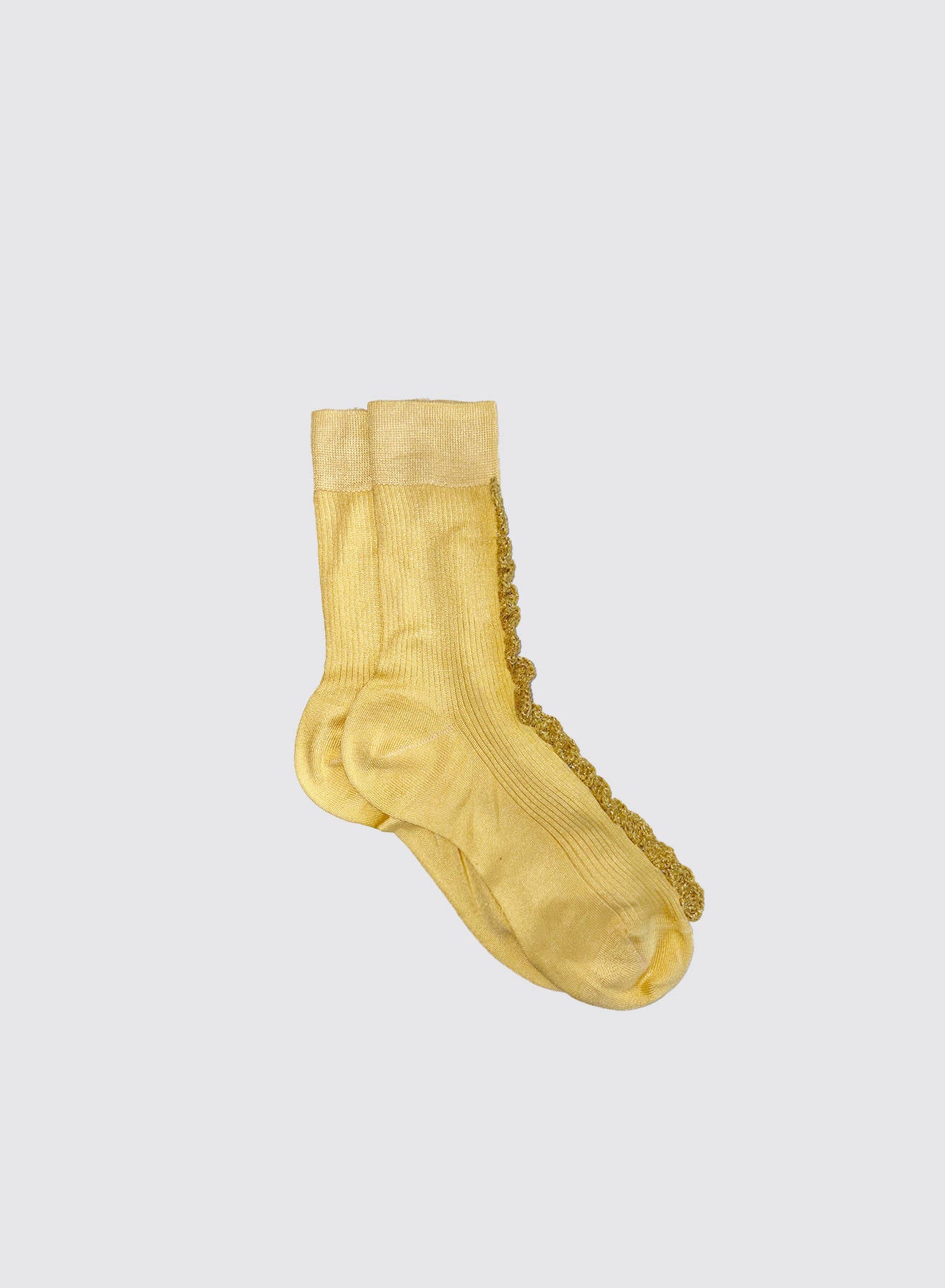 Maria la Rosa Crochet Socken Green Seide Lurex