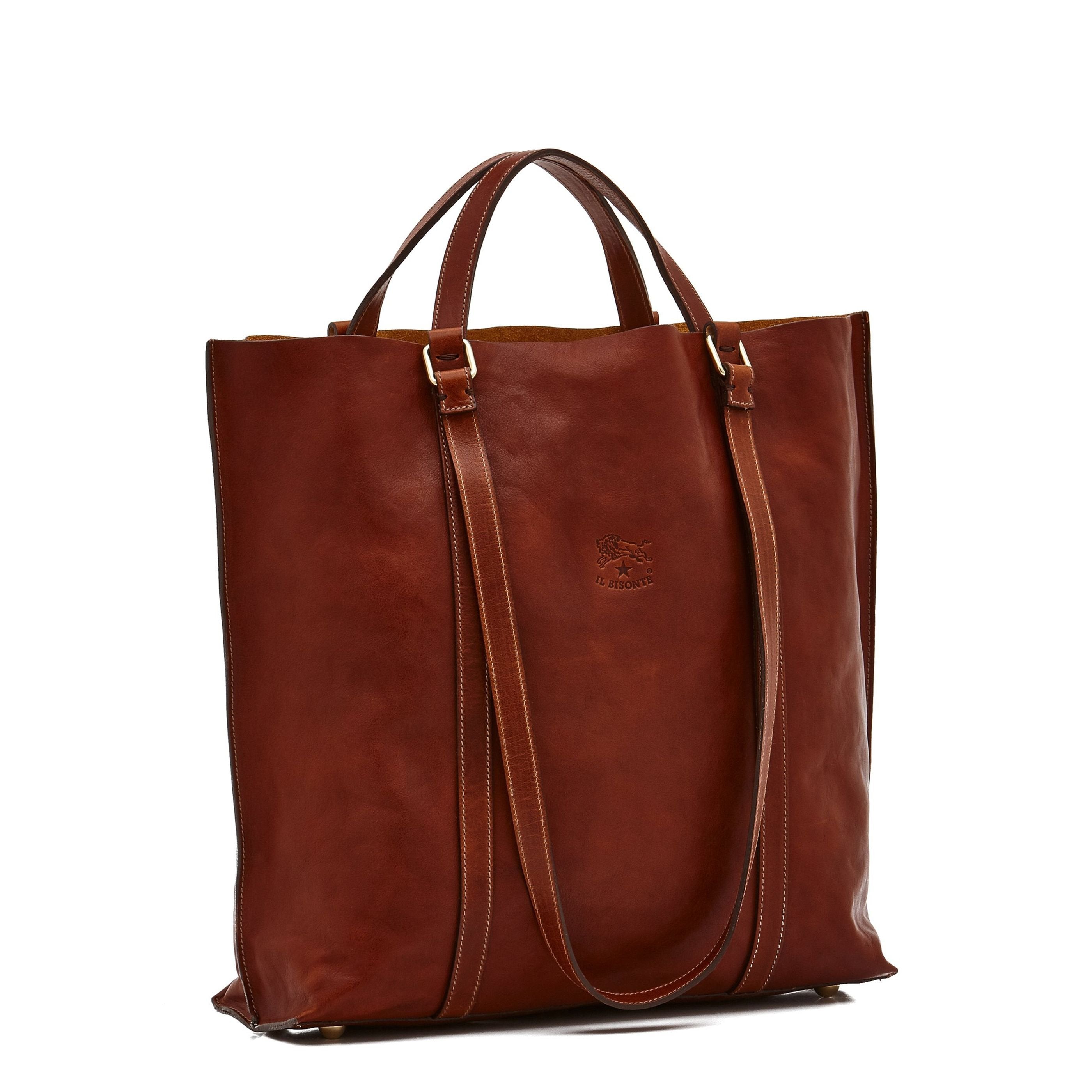 Il Bisonte Handtasche Sepia Vollleder Damen