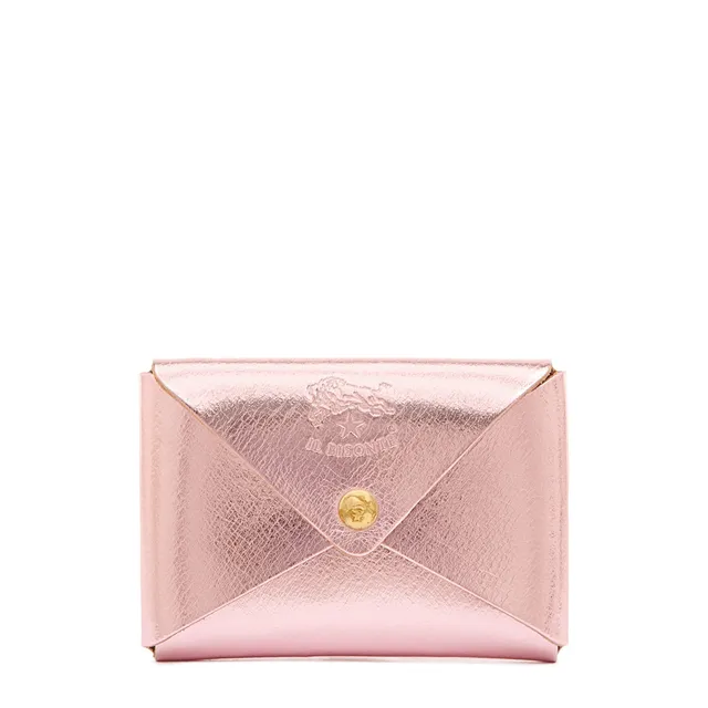 Il Bisonte Sovana Visitenkartenetui Rosa Metallic