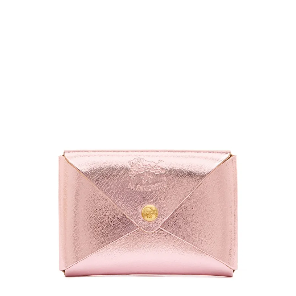 Il Bisonte Sovana Visitenkartenetui Rosa Metallic