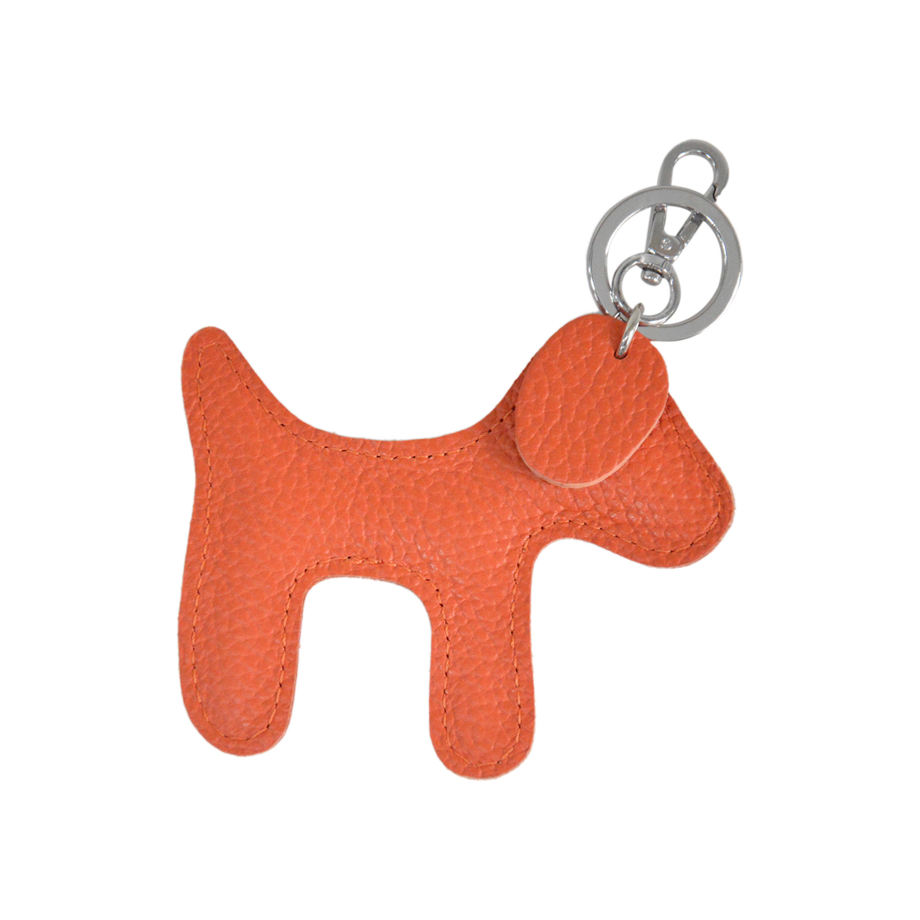 Lamarthe Cupidon Schlüsselanhänger Rindsleder Orange genarbt