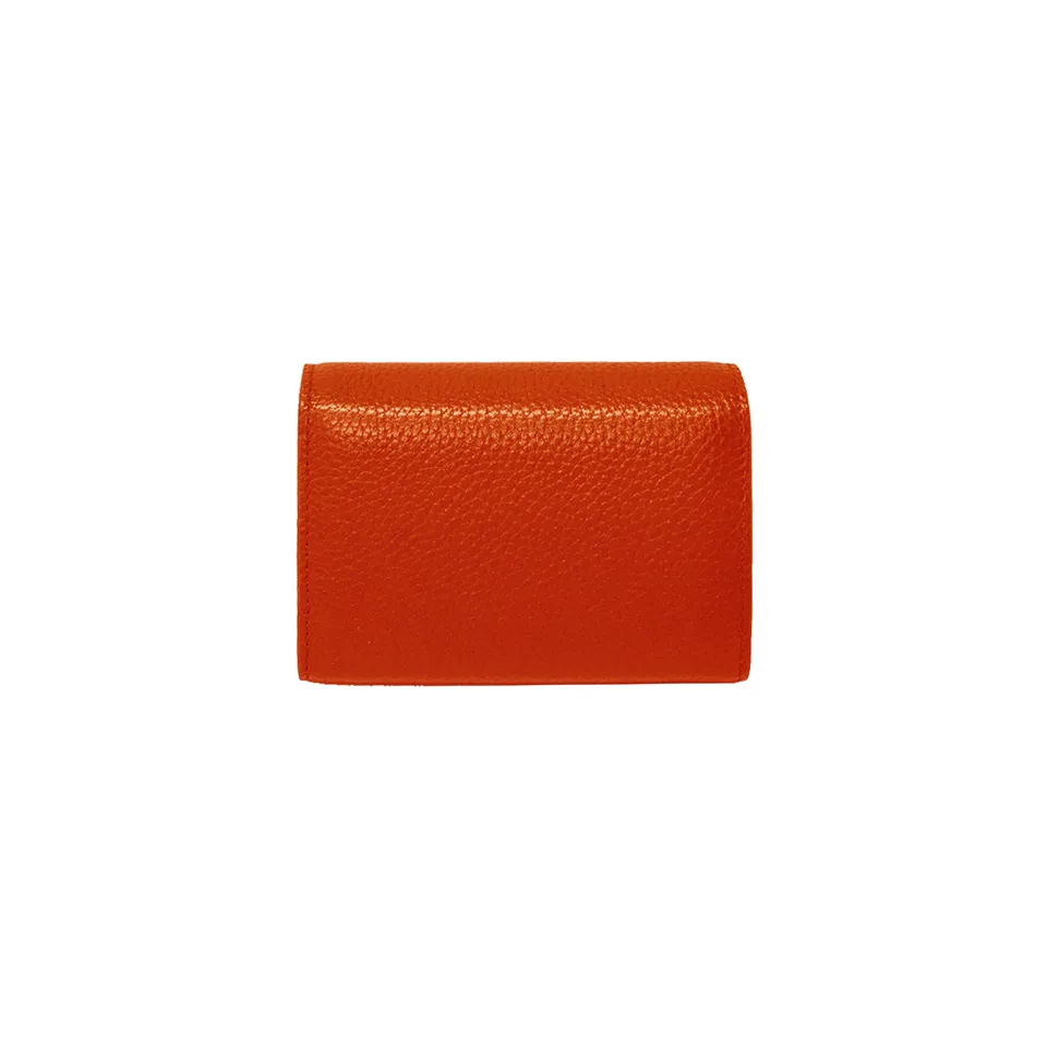 Lamarthe Ambre Kartenetui Orange Spaltleder