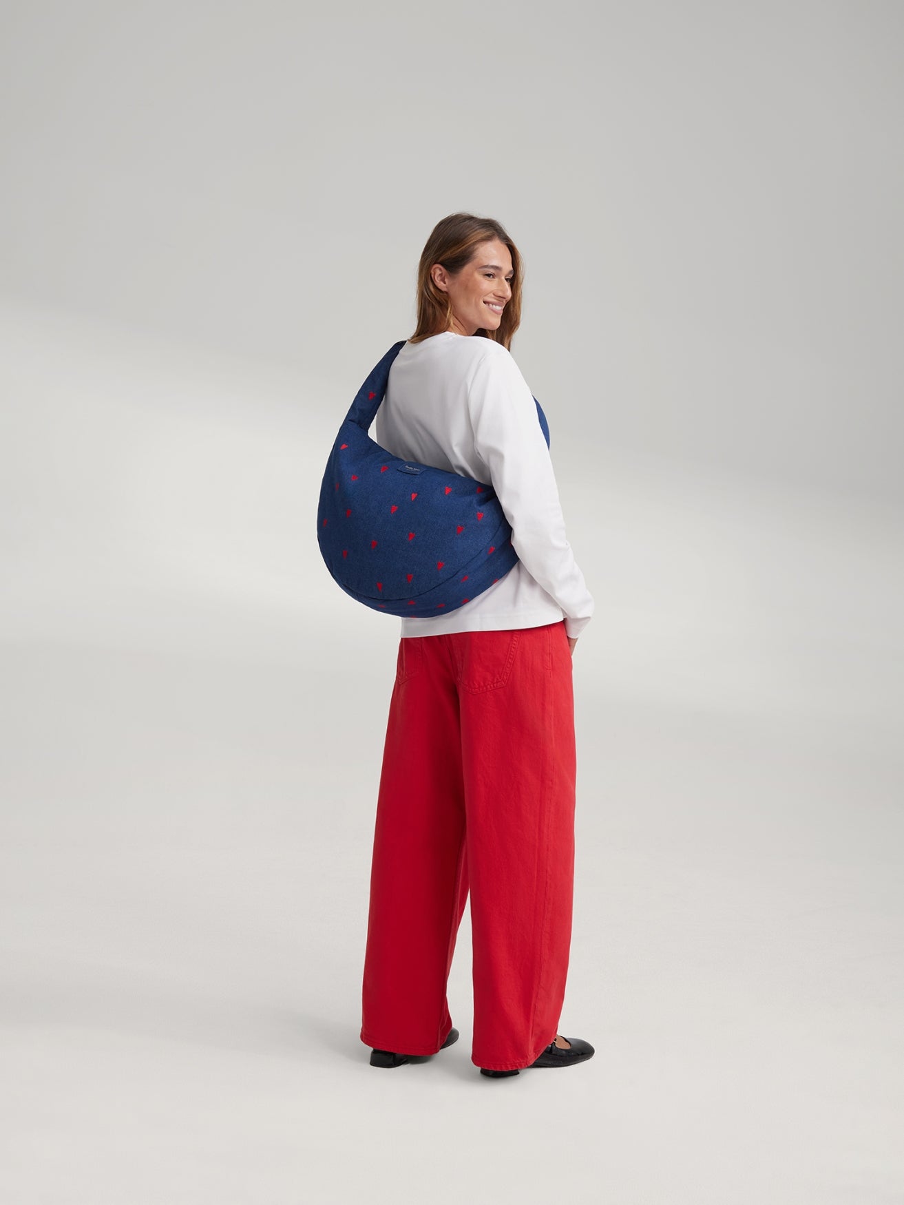 Studio Noos Denim Cross Body Bag Umhängetasche Dunkelblau 13 Zoll
