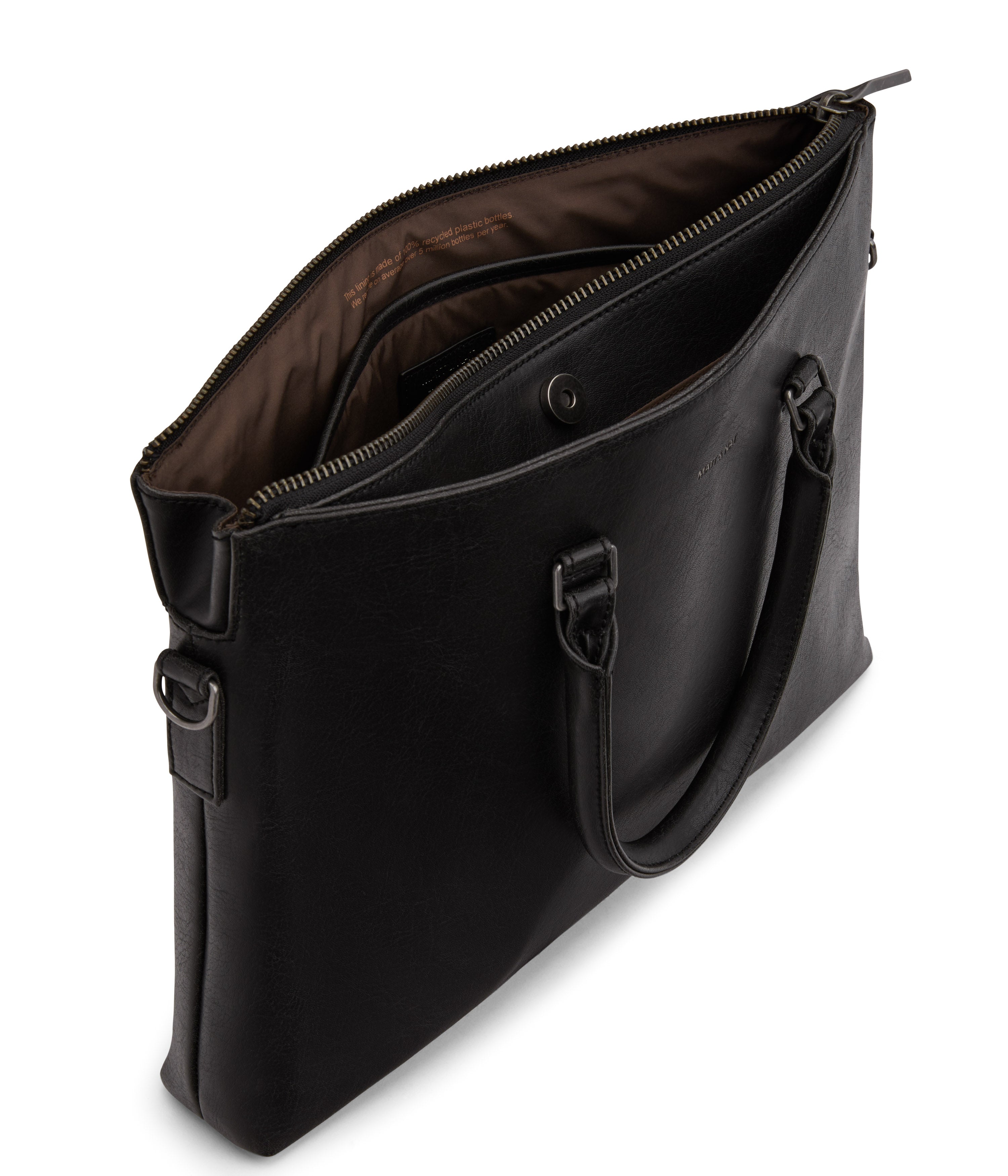 Matt & Nat Alban Vintage Aktentasche Schwarz 13 Zoll