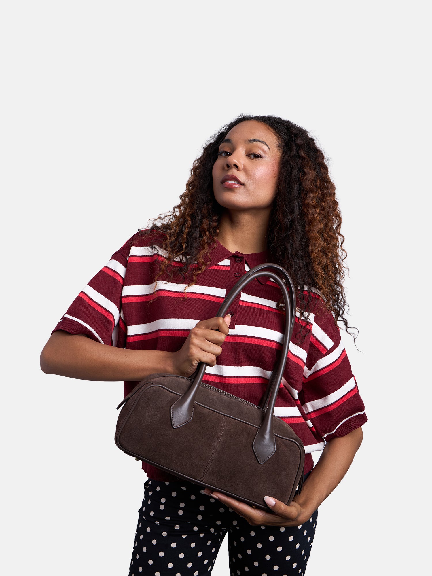 RE:DESIGNED Solin Small Handtasche Braun Vollleder