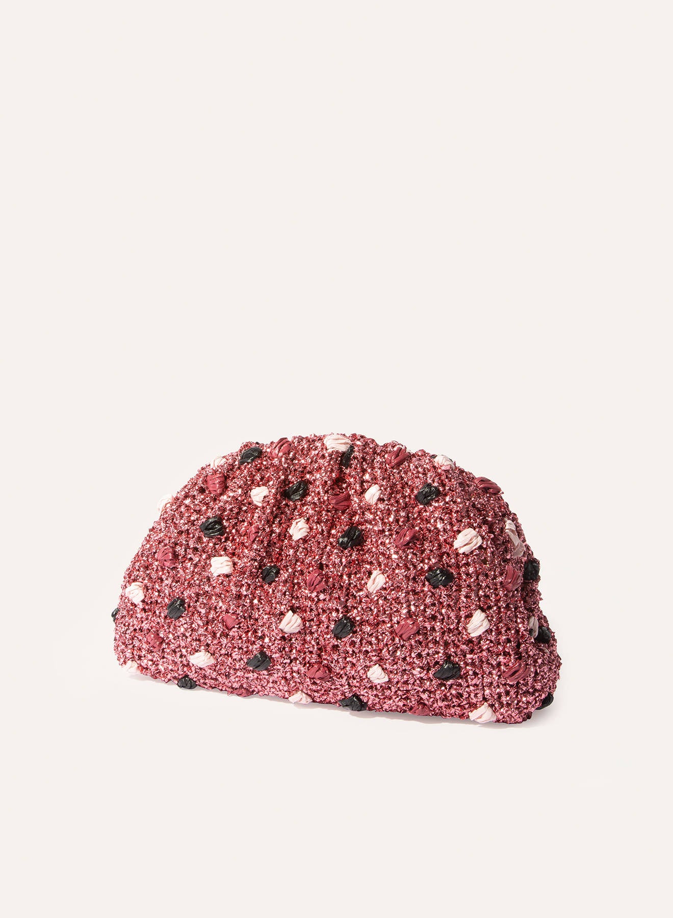 Maria la Rosa Candy Peanuts Clutch Silber Punkte
