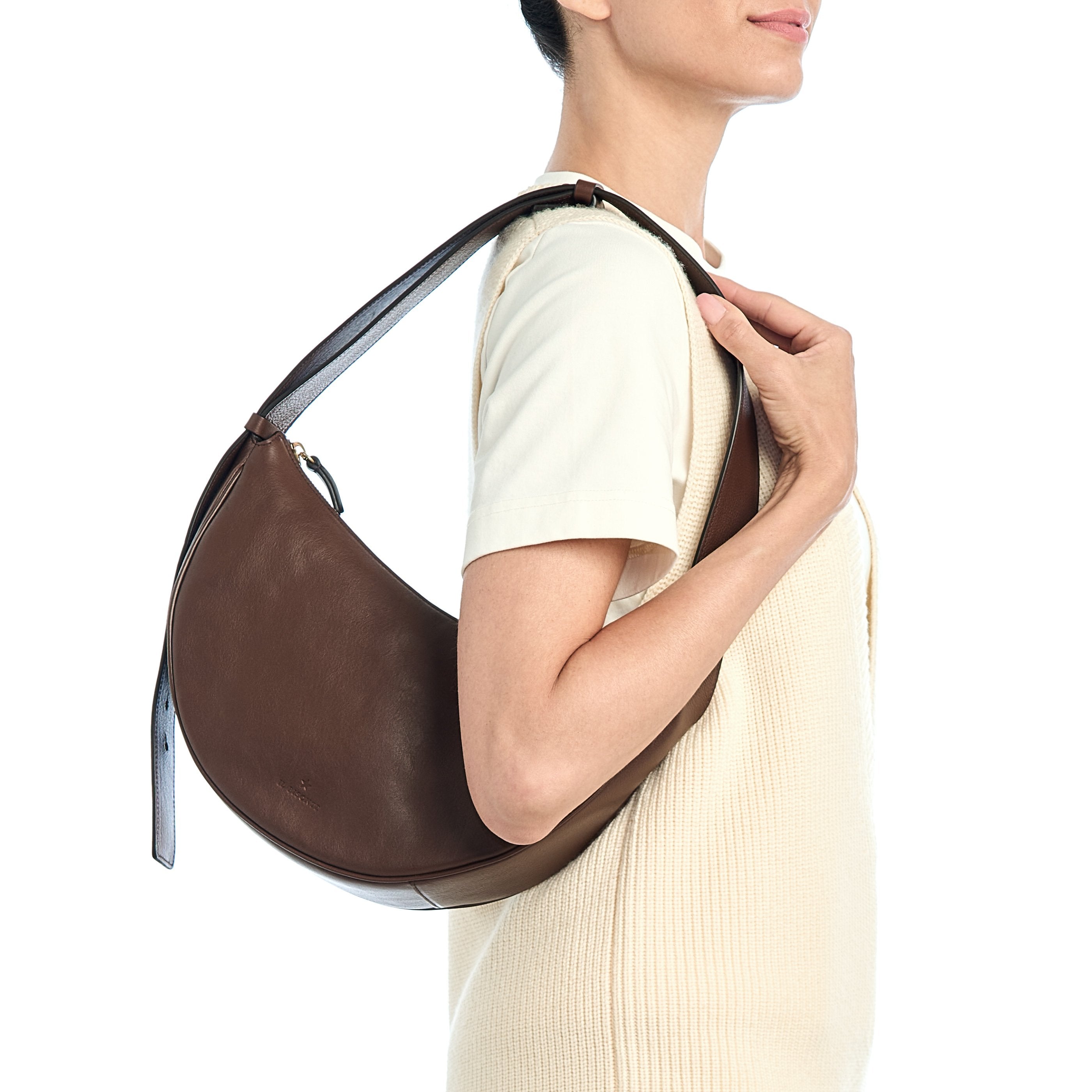 Il Bisonte Oliveta Hobo Tasche Tabakbraun Vollleder