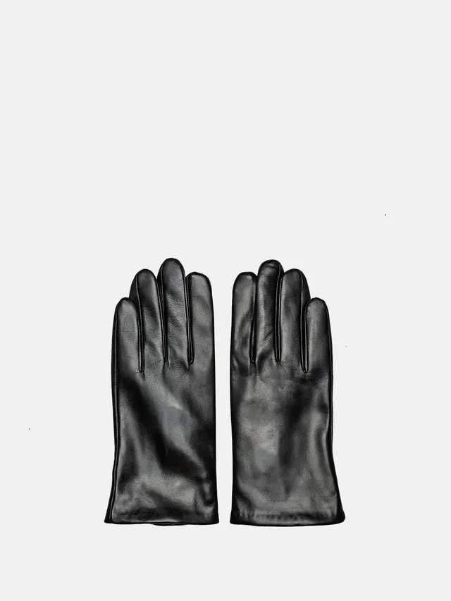 RE:DESIGNED Stacey Plain Handschuhe Schwarz Leder