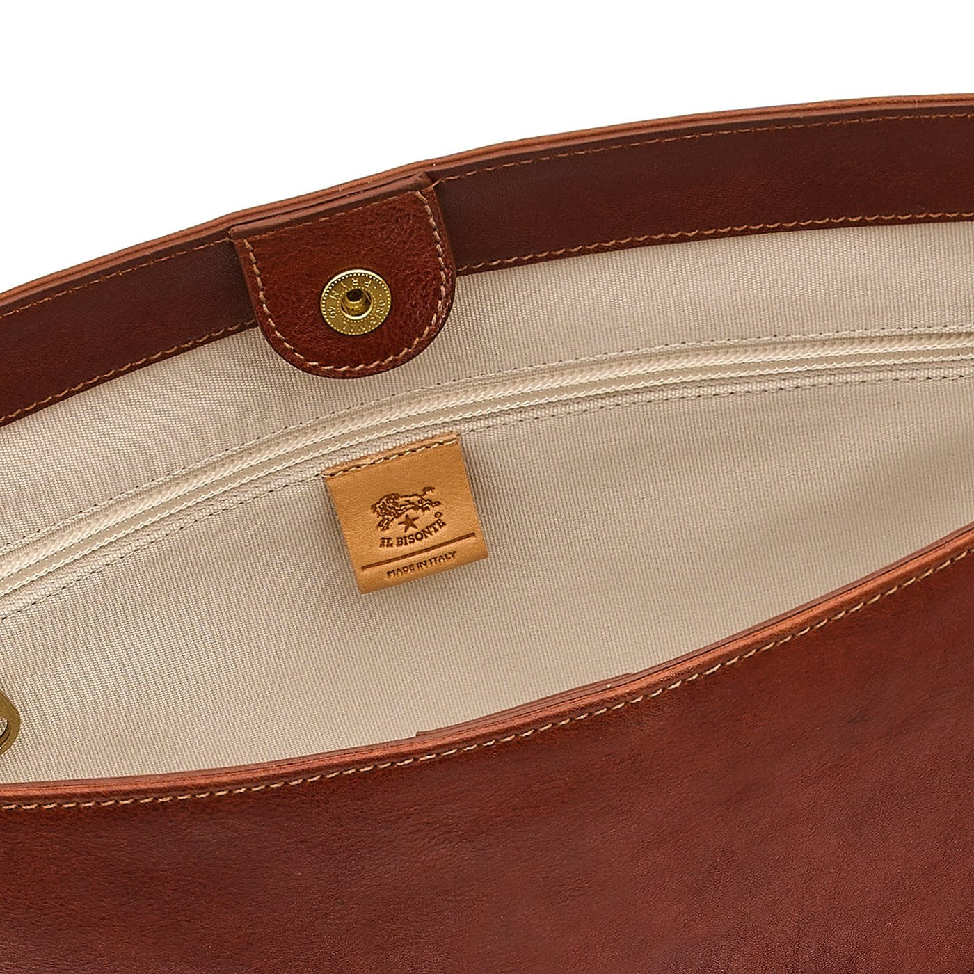 Il Bisonte 1990 Schultertasche Seppia Damen Vollleder