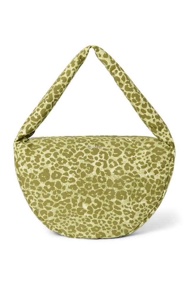 Studio Noos Cotton Cross Body Bag Green Leopard