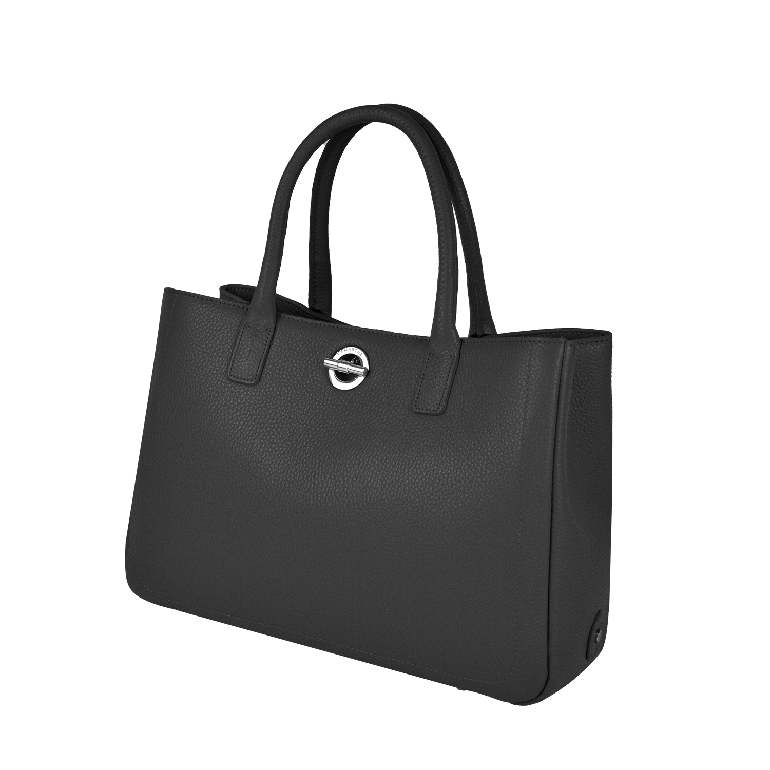 Lamarthe Paris Handtasche Schwarz Vollleder