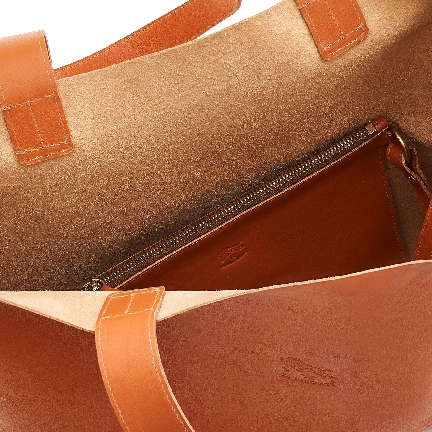 Il Bisonte Talamone Shopper Rindsleder caramell