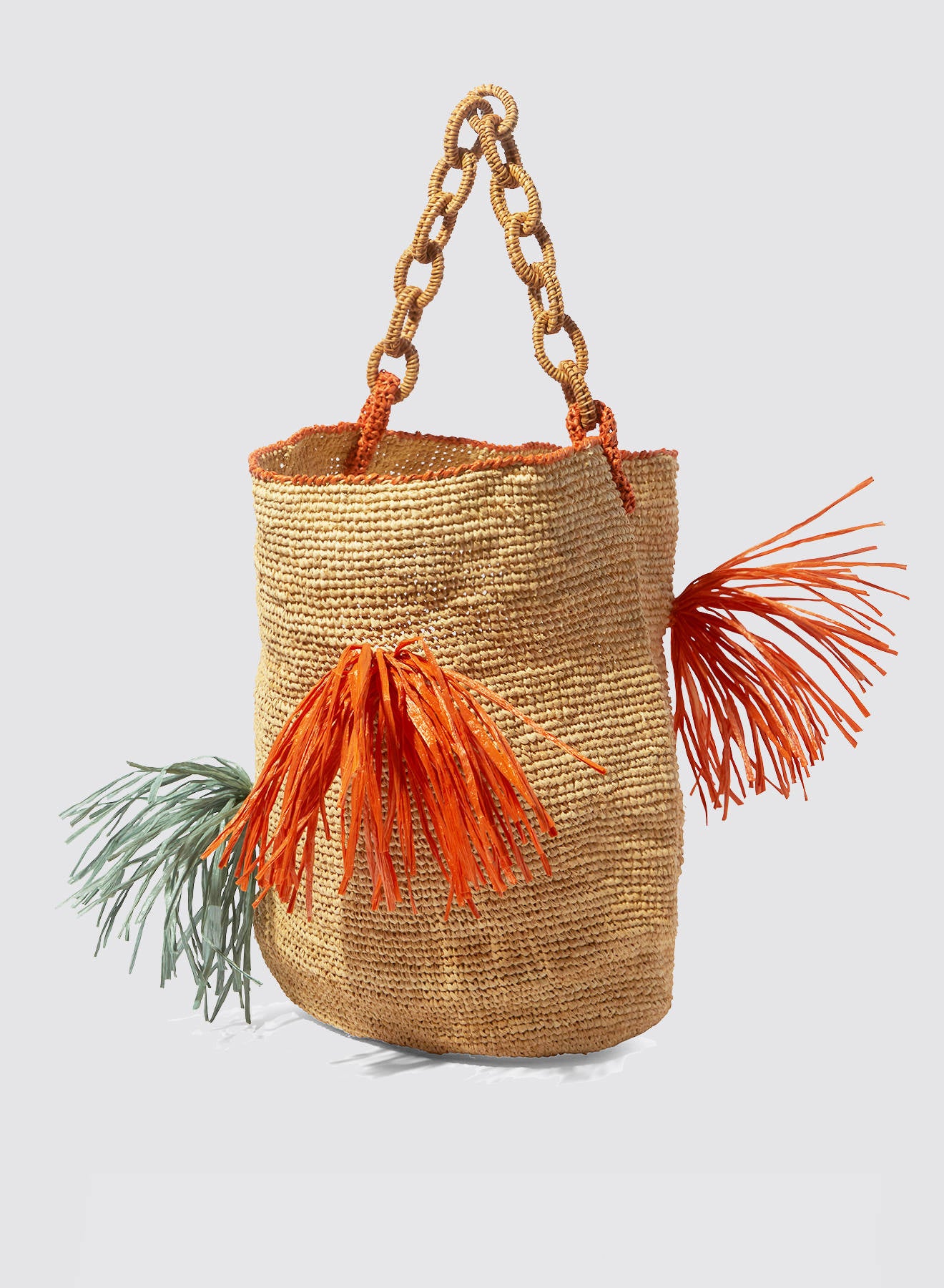 Maria la Rosa Eolia Tote Bag Shopper Natur Häkel