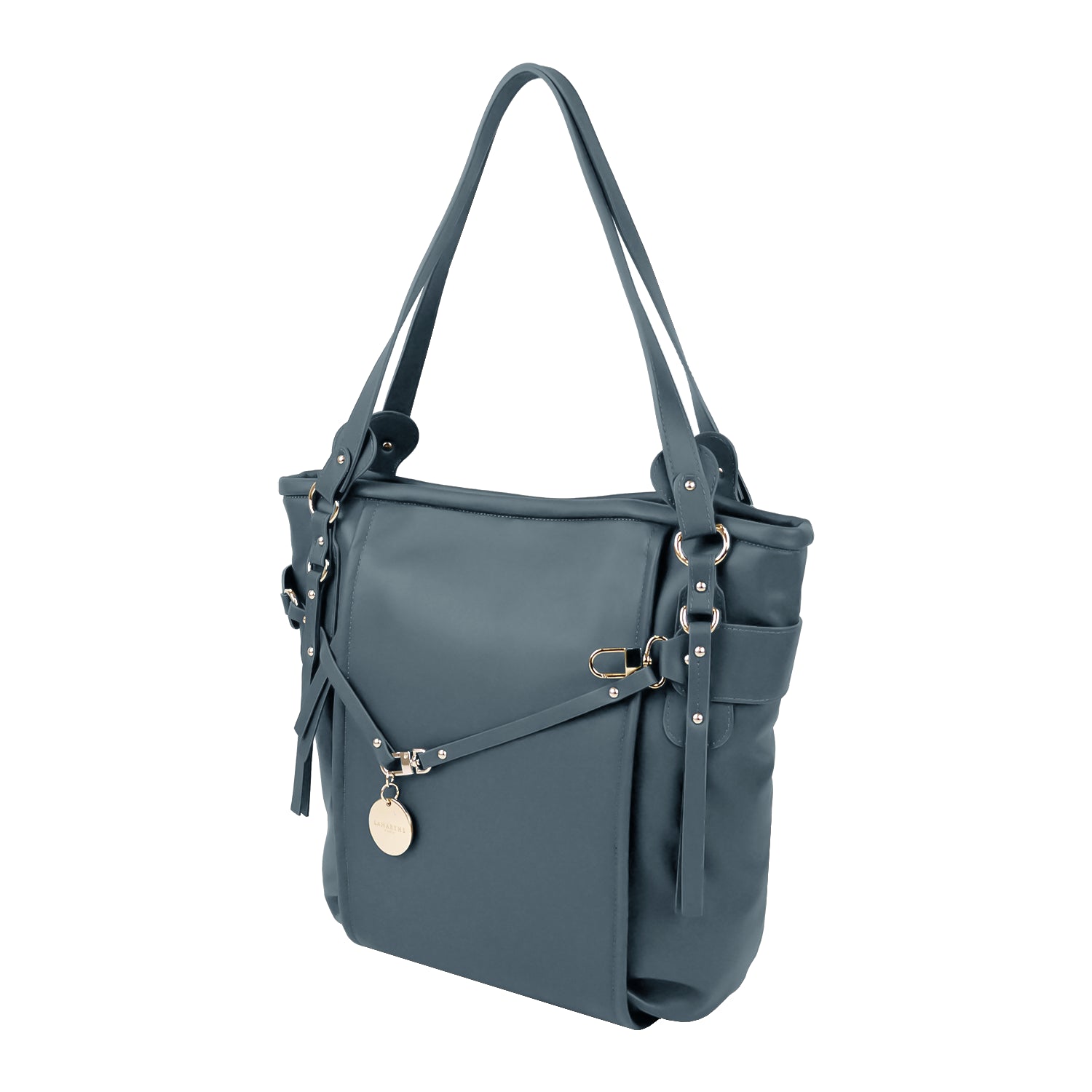 Lamarthe Cult Schultertasche Blau Rindsleder