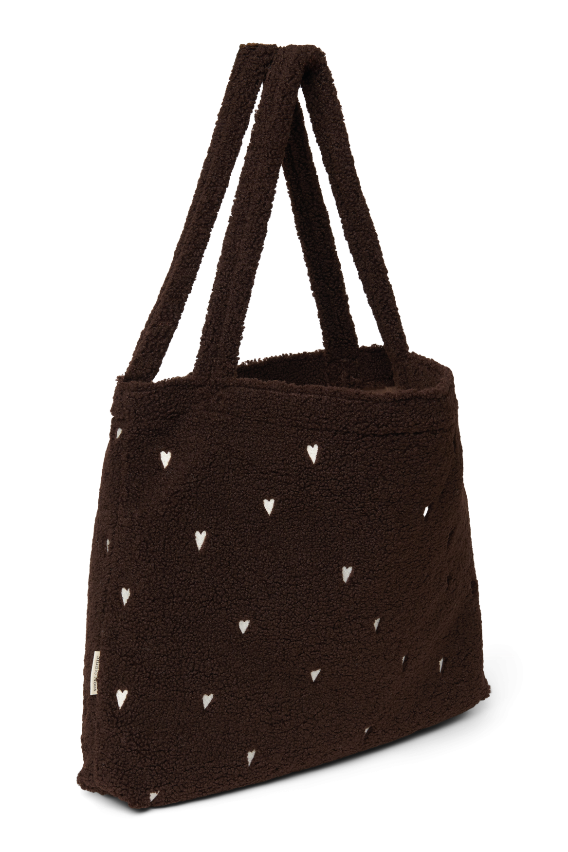 Studio Noos Teddy Mom Bag Handtasche Chocolate Hearts Plüsch