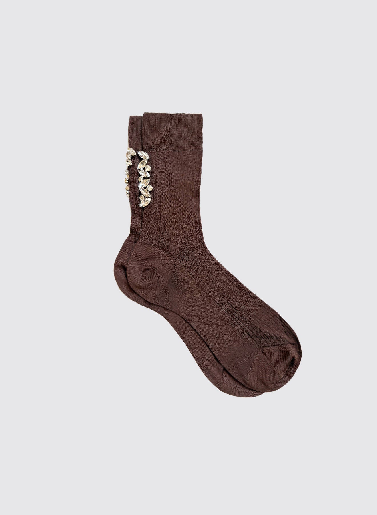 Maria la Rosa Oman Socks Seidensocken Grey melange Stick