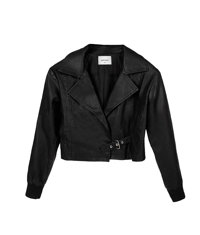 Matt & Nat Sessa Bikerjacke Creme vegan kurz