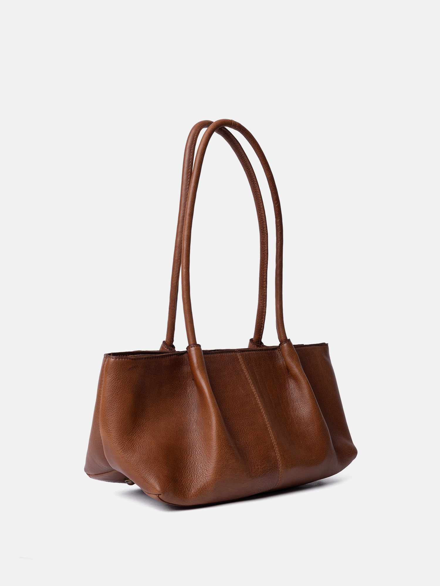 RE:DESIGNED Sille Handtasche Walnut Vollleder 37cm