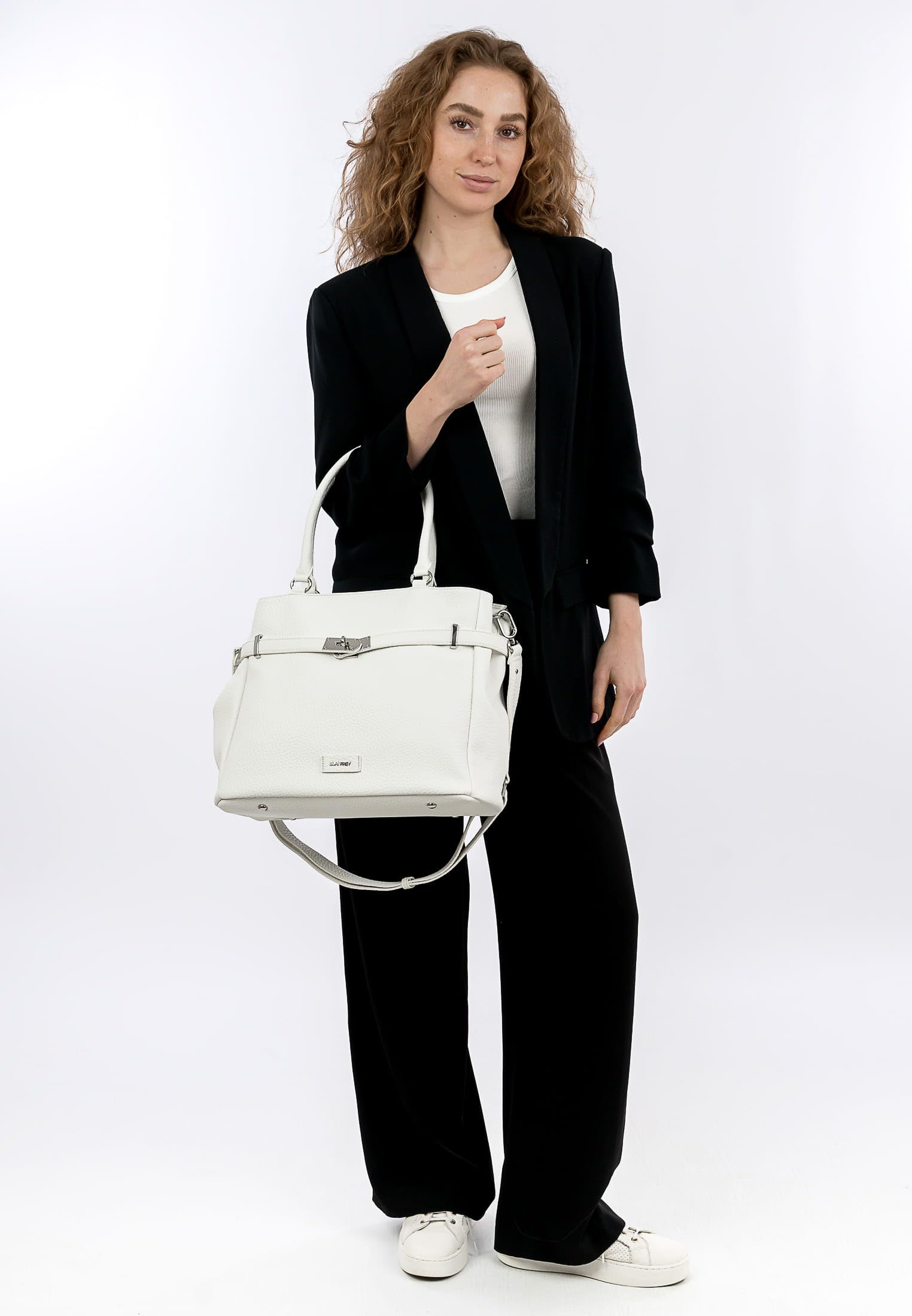 SURI FREY Leony Cityshopper Handtasche Weiß genarbt