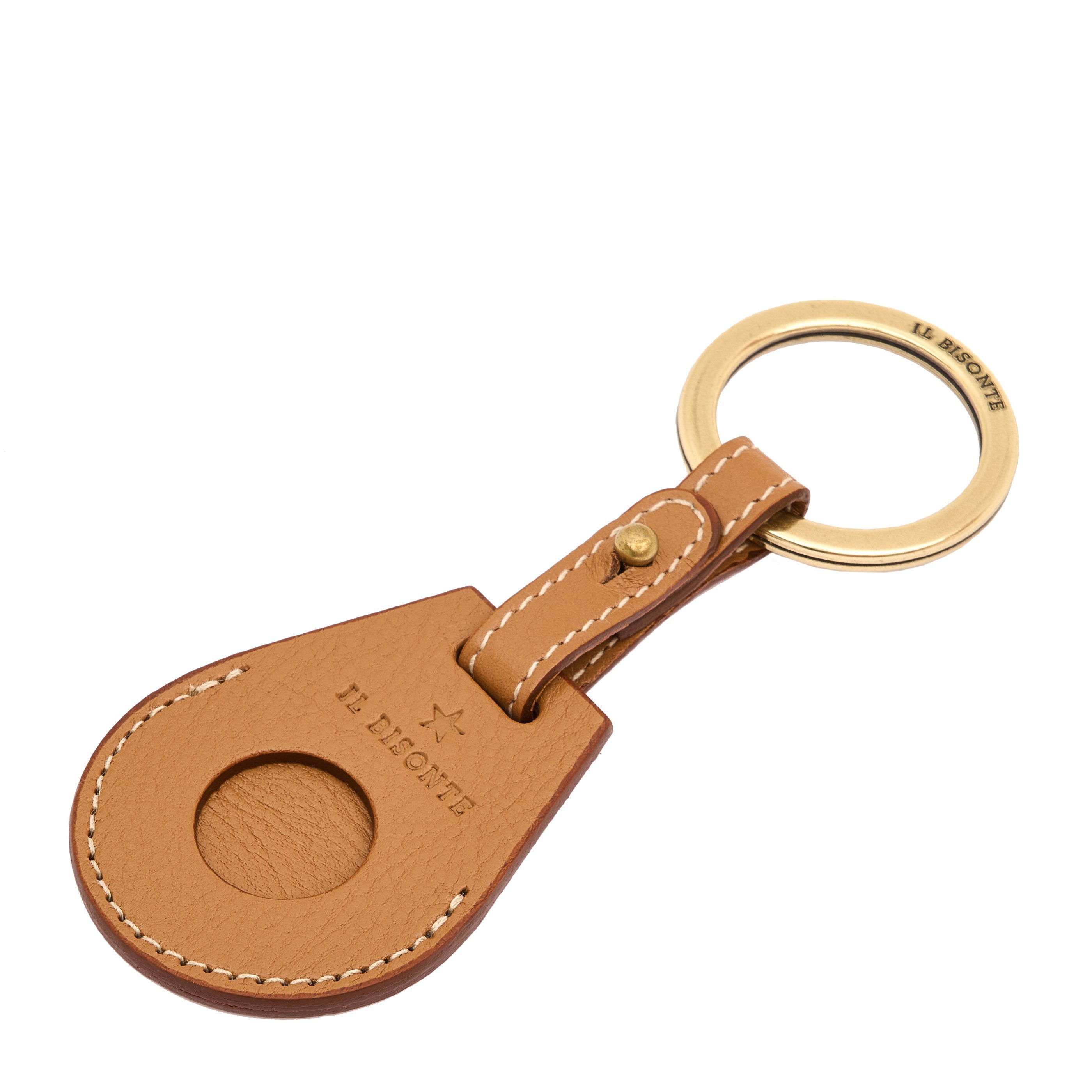 Il Bisonte Nina AirTag Anhänger Leder Gianduia Damen
