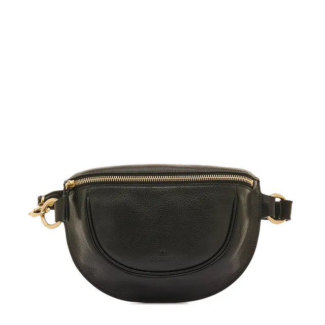 Il Bisonte Oliveta Gürteltasche Vollleder Schwarz