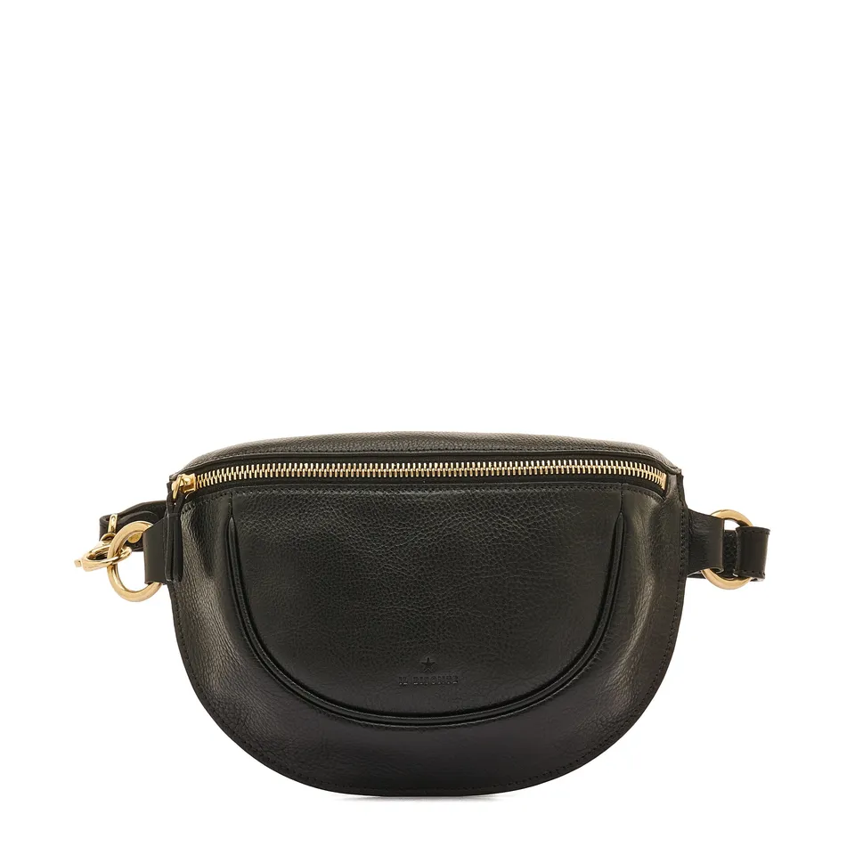 Il Bisonte Oliveta Gürteltasche Vollleder Schwarz