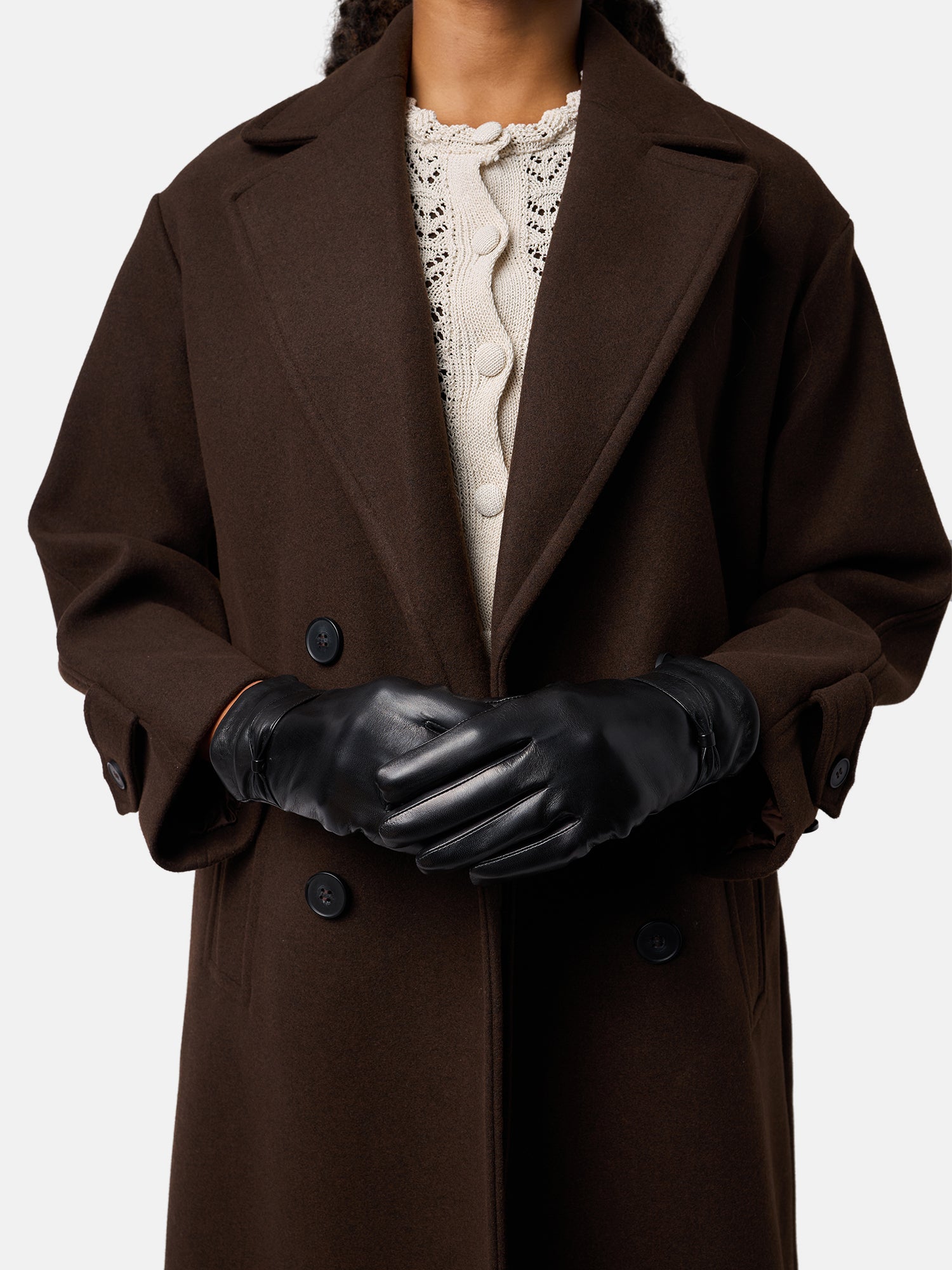 RE:DESIGNED Luba Handschuhe Schwarz Leder Touch